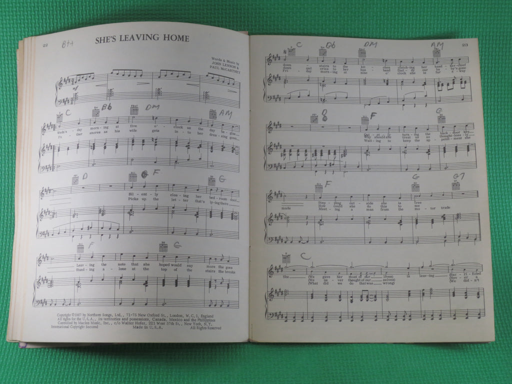 The Beatles – Sgt. Pepper's Lonely Hearts Club Band Sheet Music Book (1967)