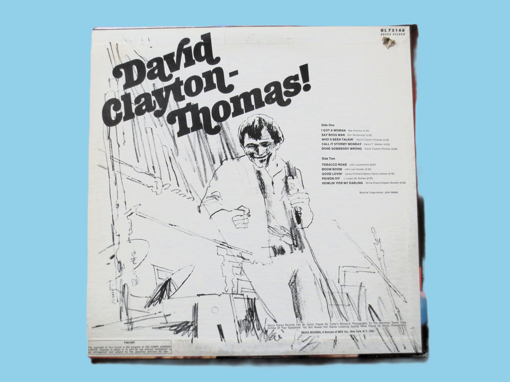 David Clayton-Thomas – David Clayton-Thomas (1969) Vinyl LP