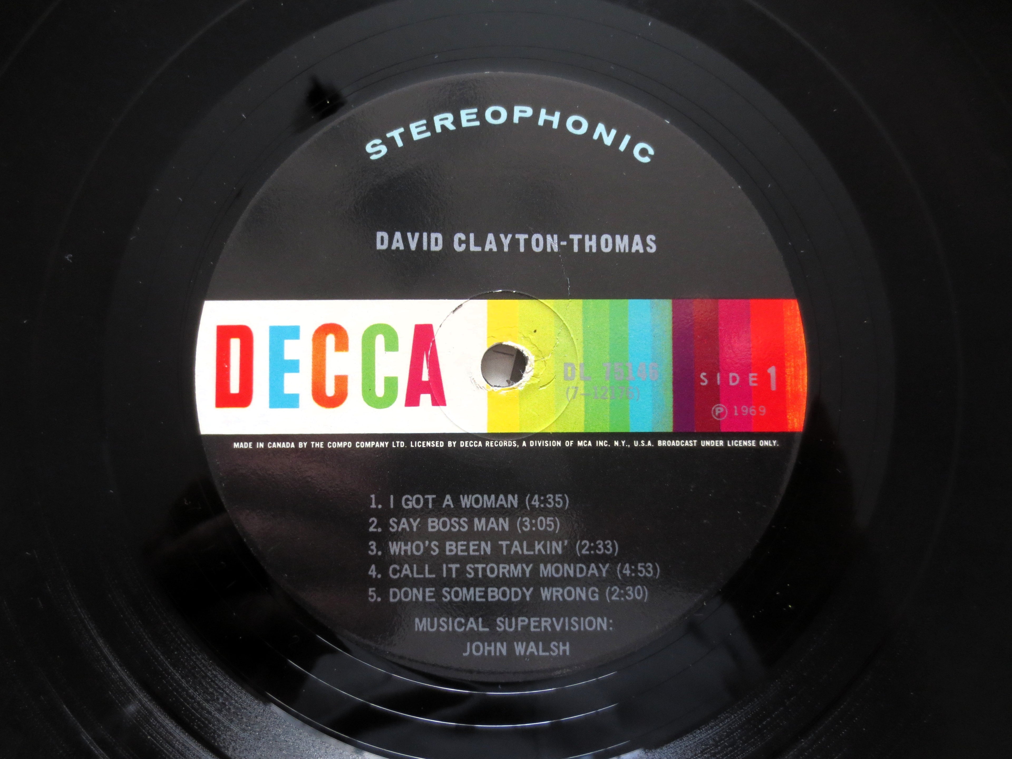 David Clayton-Thomas – David Clayton-Thomas (1969) Vinyl LP