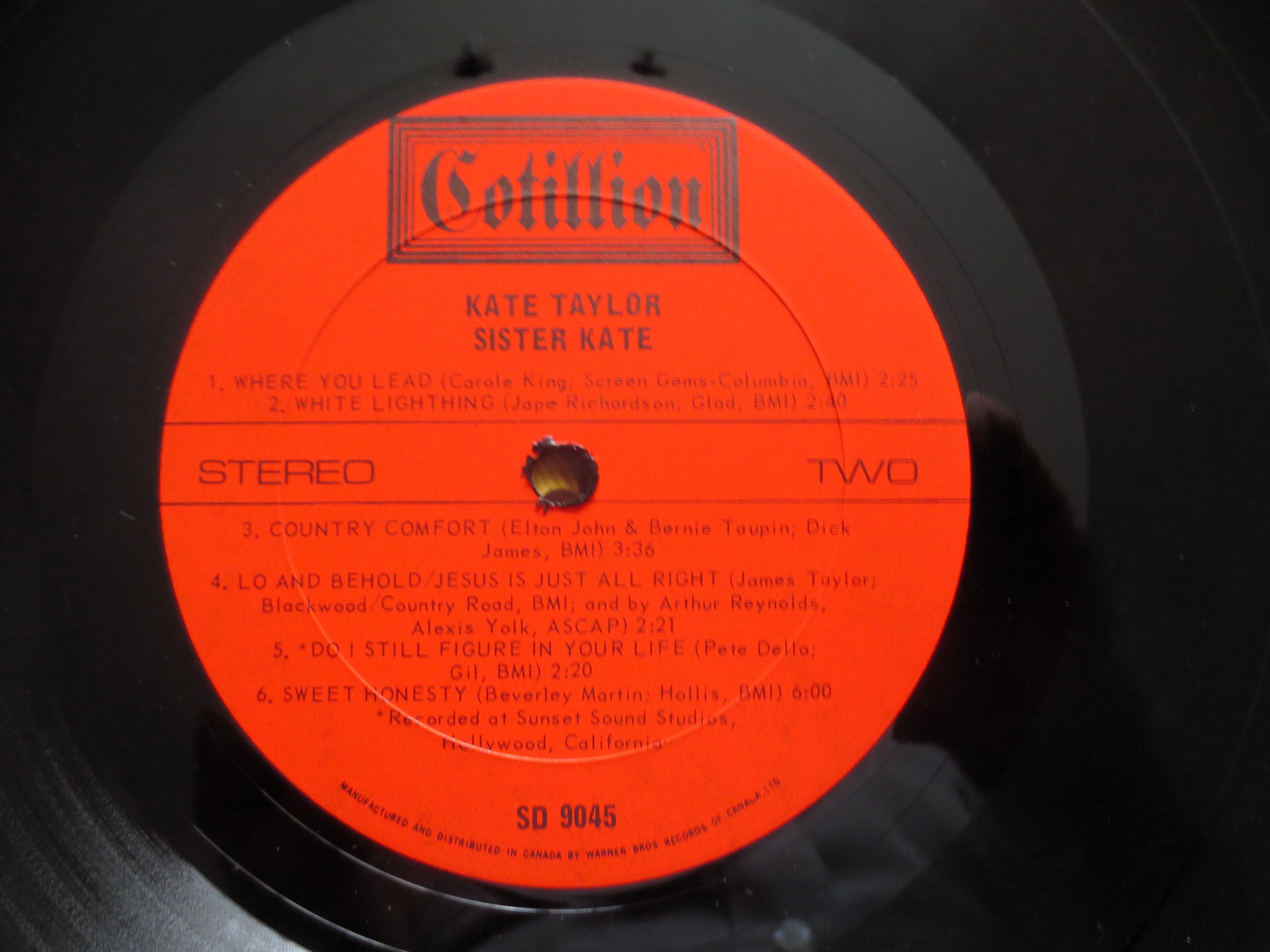 Kate Taylor – Sister Kate (1971) Vinyl LP