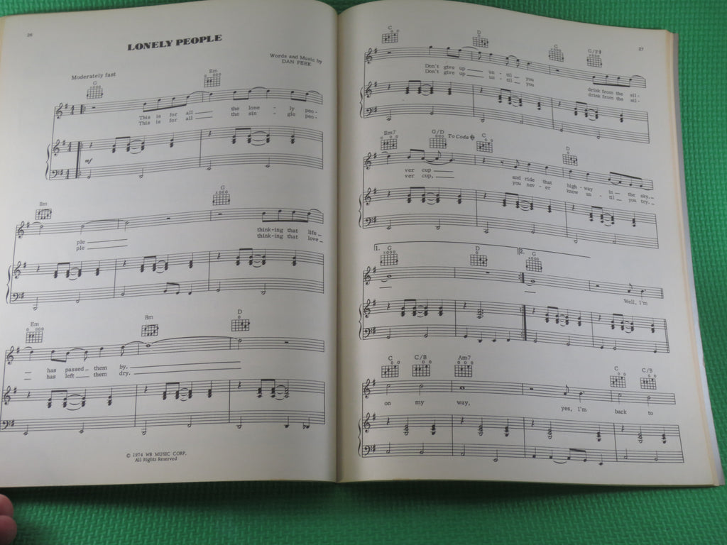 America – Greatest Hits Sheet Music Book