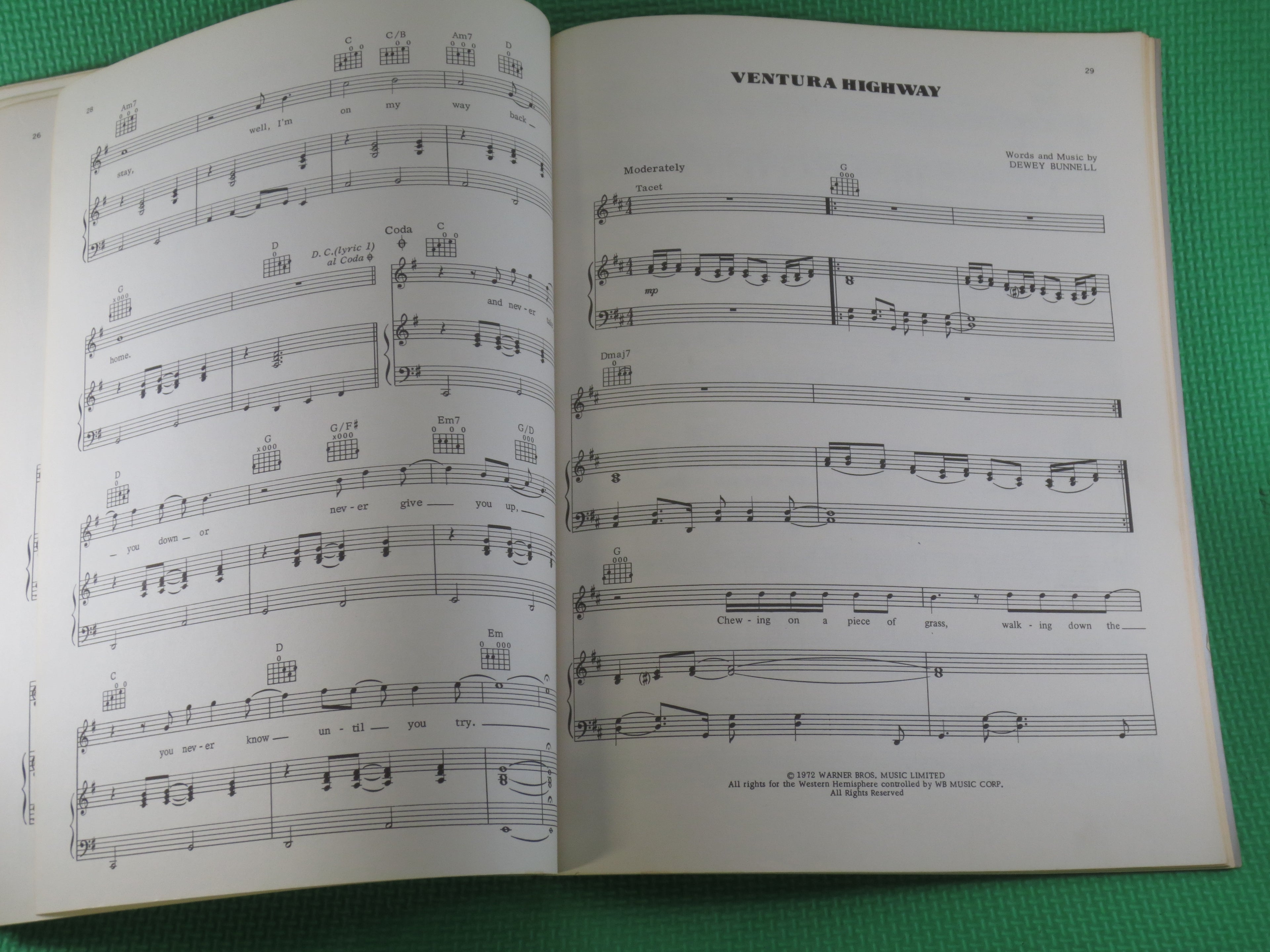 America – Greatest Hits Sheet Music Book