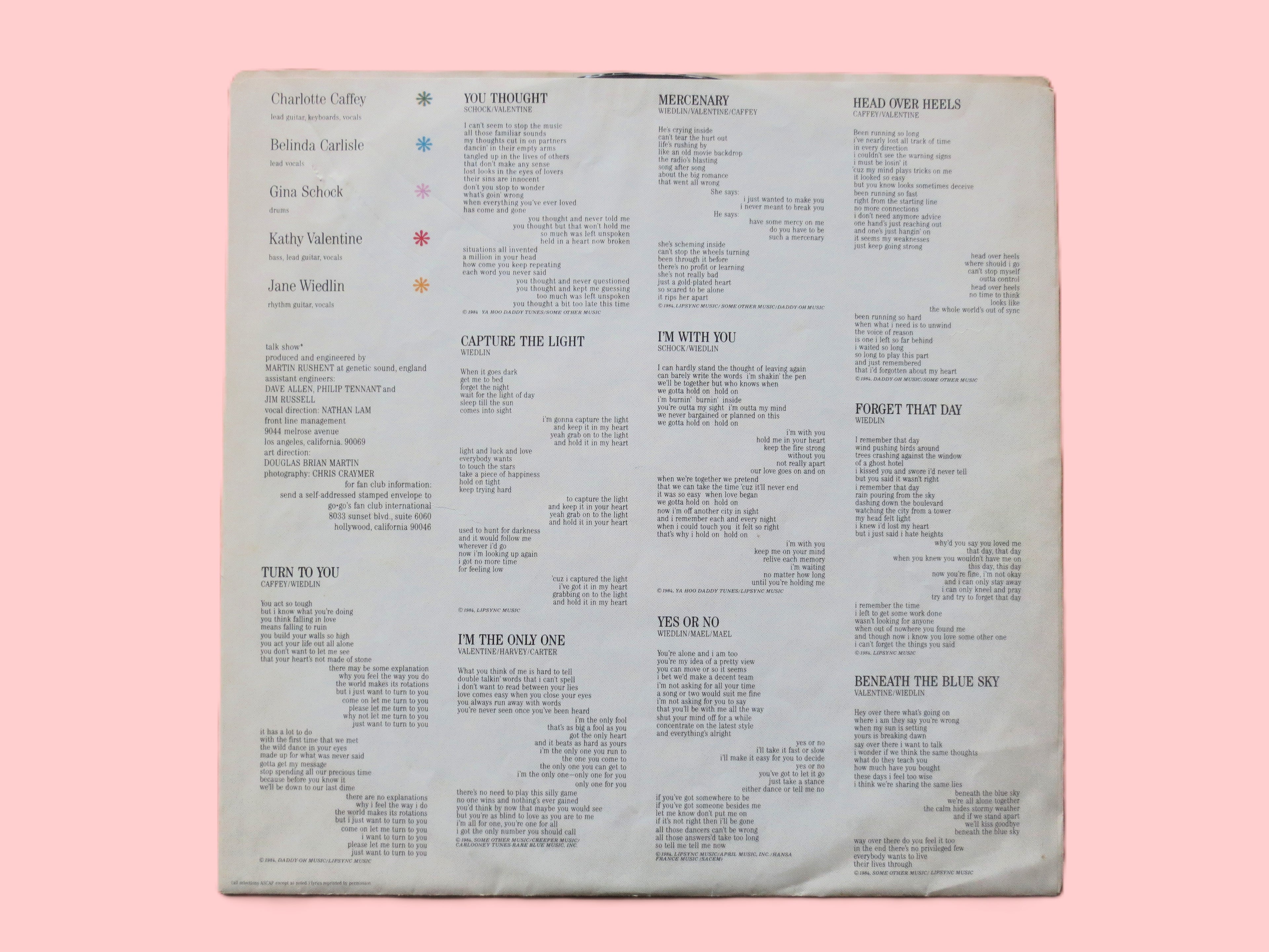 The Go-Go's – Talk Show (1984) Vinyl LP