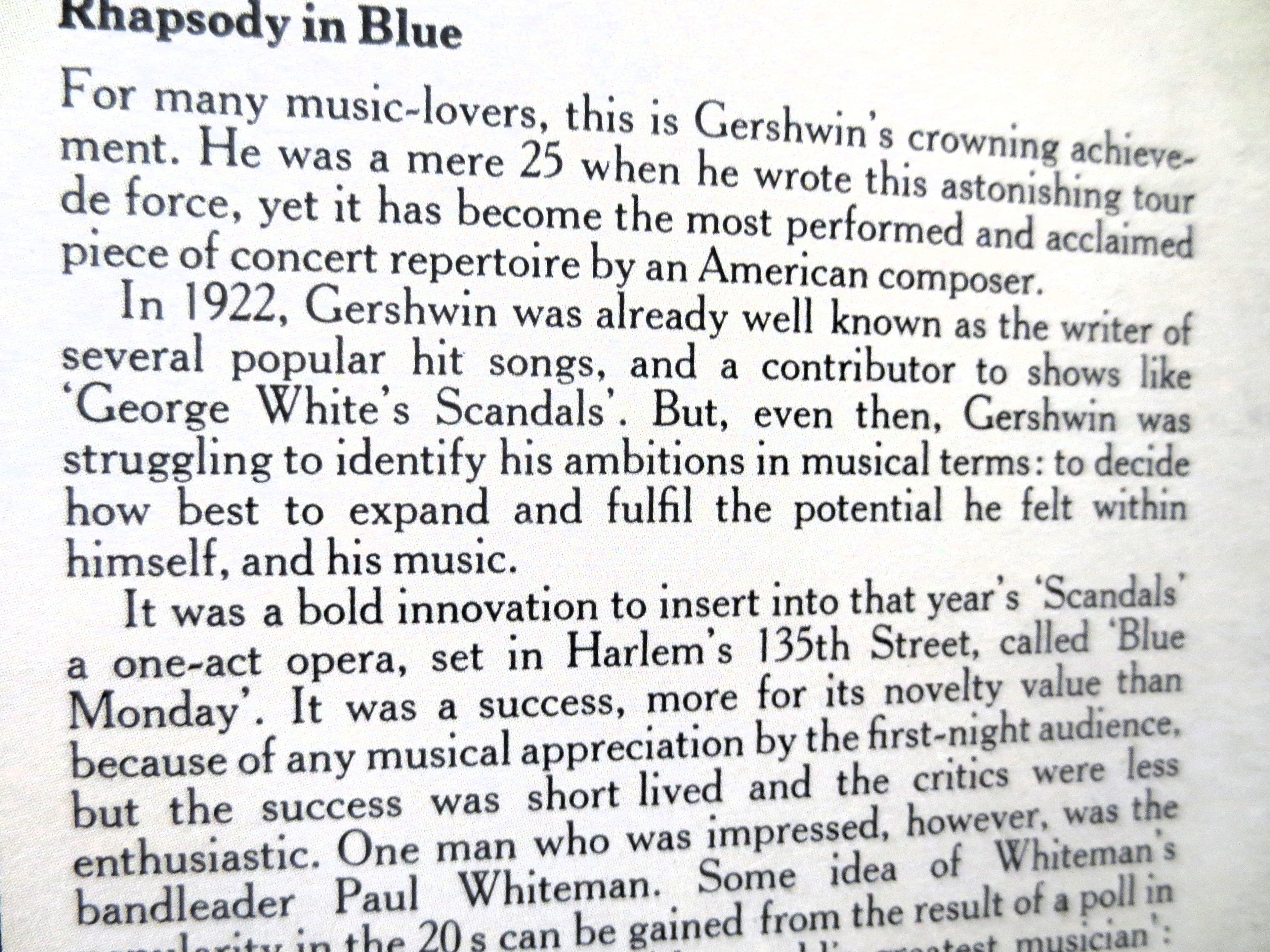 George Gershwin – The Genius of Gershwin (c.1975) Vinyl LP