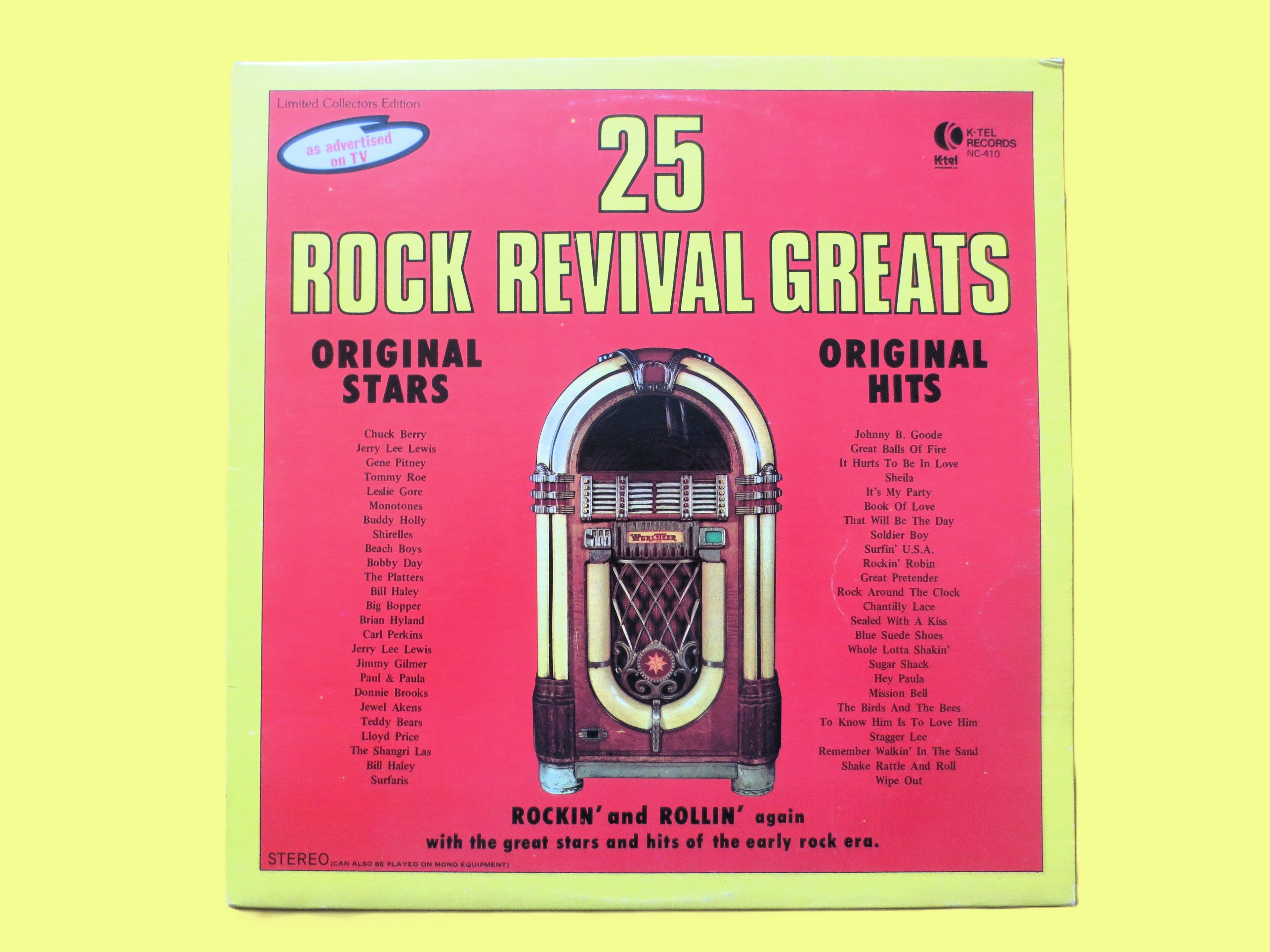 K-Tel – 25 Rock Revival Greats (1972) Vinyl LP