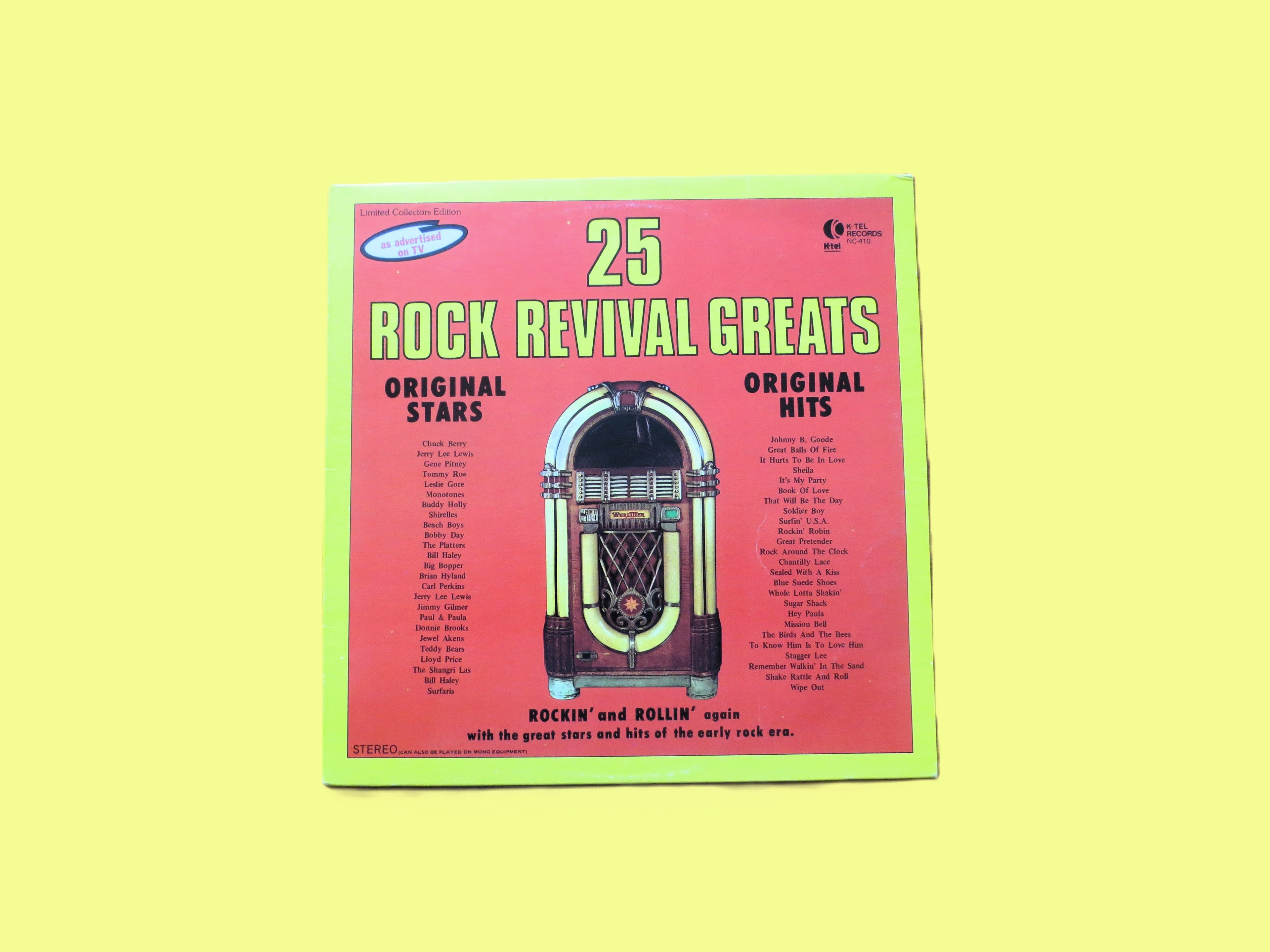 K-Tel – 25 Rock Revival Greats (1972) Vinyl LP