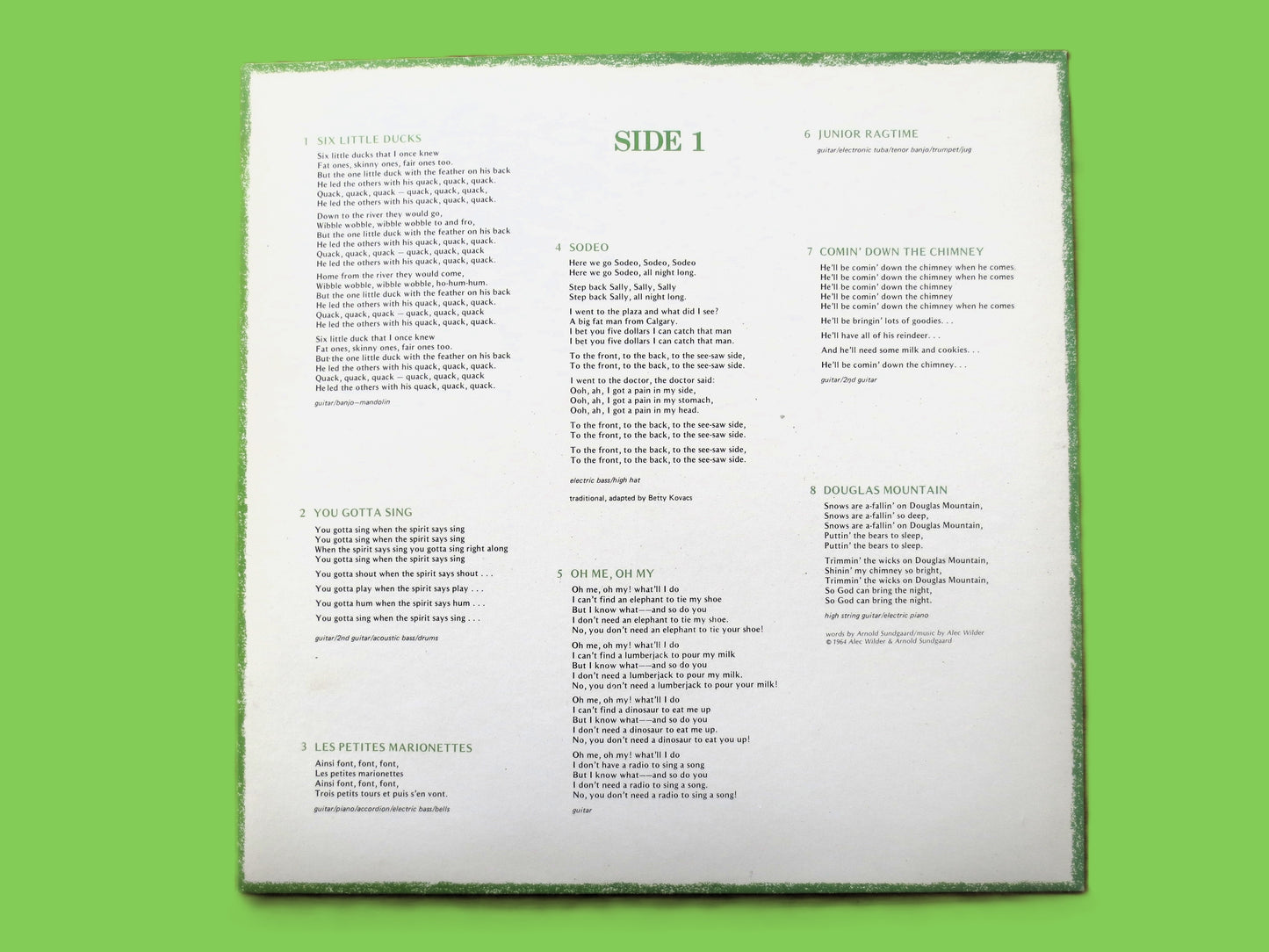 RAFFI, More SINGABLE SONGS, Children's Album, 1977 Record, Vinyl Lp