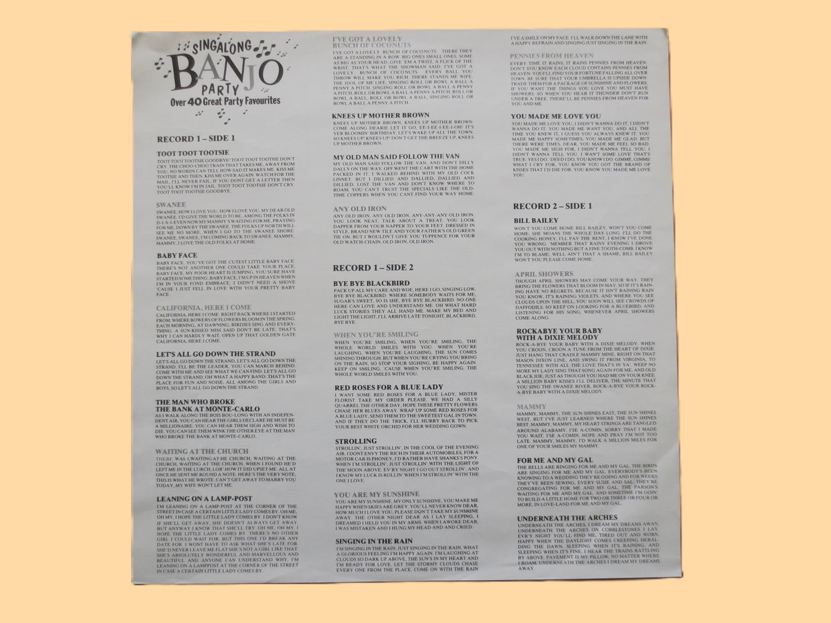Singalong Banjo Party – Golden Banjo Classics (1984) Vinyl 2xLP