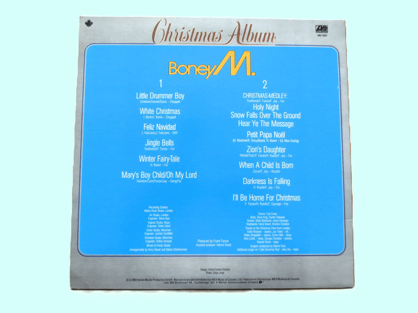 BONEY M, Christmas Album, 1981 Record, Vinyl Lp