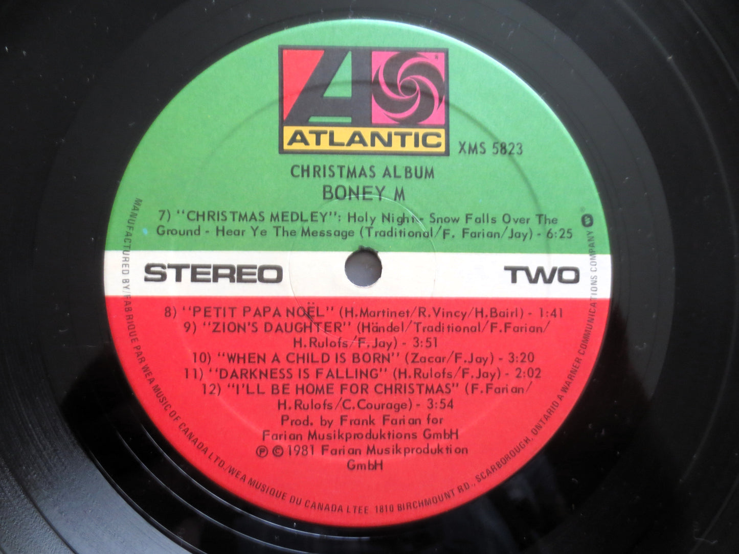 BONEY M, Christmas Album, 1981 Record, Vinyl Lp