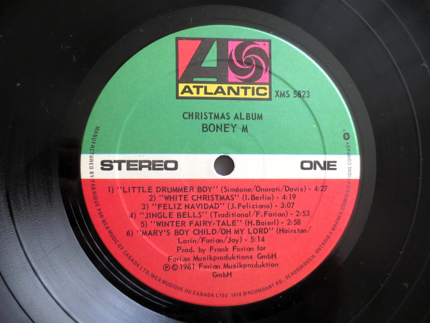 BONEY M, Christmas Album, 1981 Record, Vinyl Lp