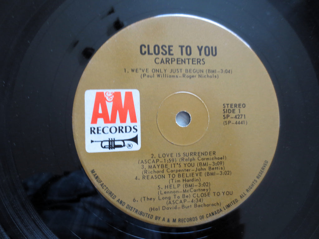 The Carpenters – Close to You (1970) Vinyl LP