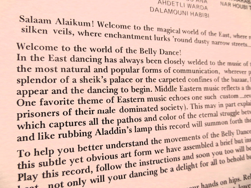 Belly Dance – The Wild Music and the How To (1966) Vinyl LP
