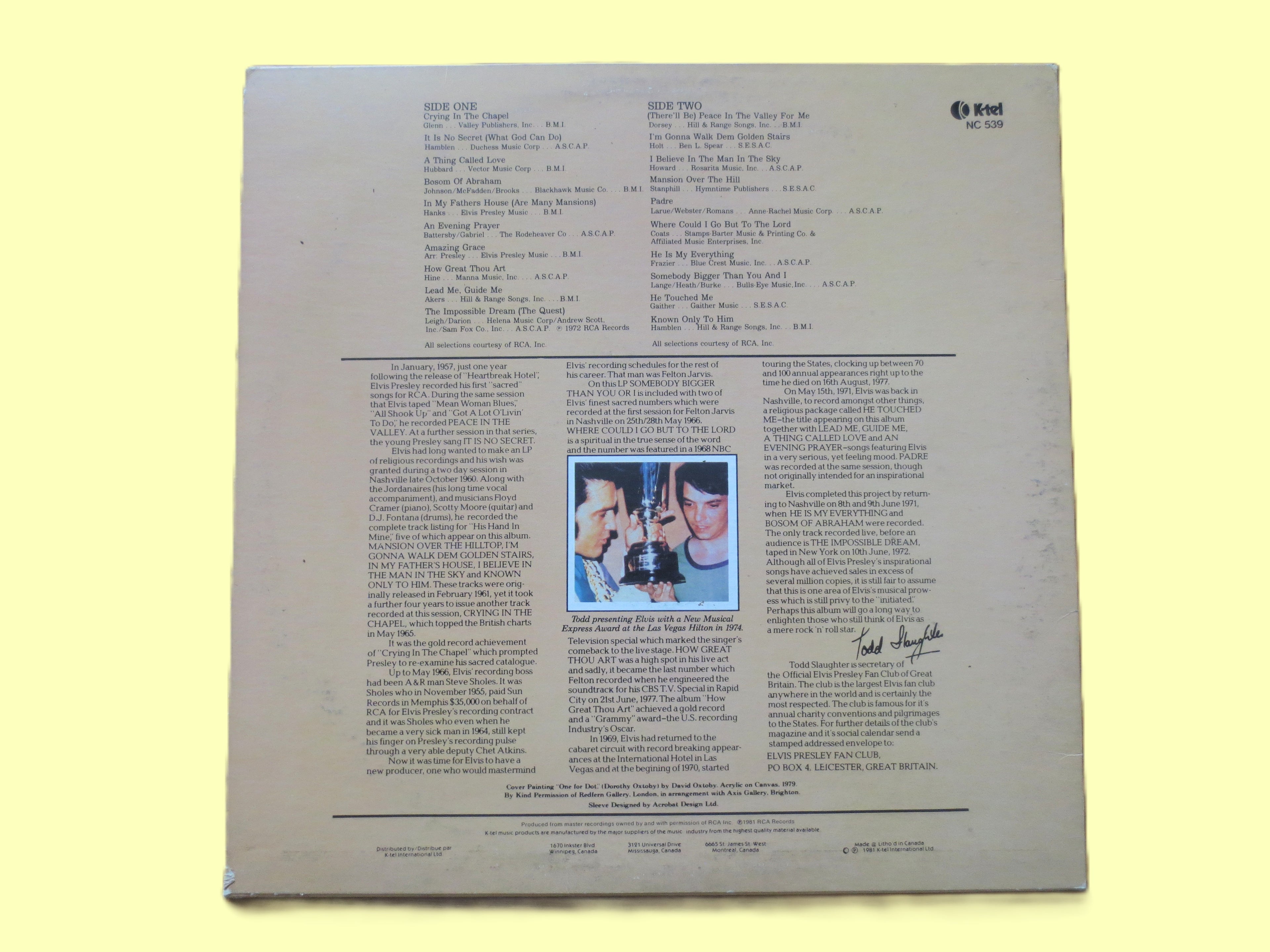 Elvis Presley – Inspirations (1981) Vinyl LP