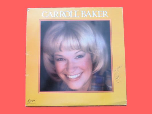 CARROLL BAKER, AUTOGRAPHED, Vintage Album, 1971 Record, Vinyl Lp