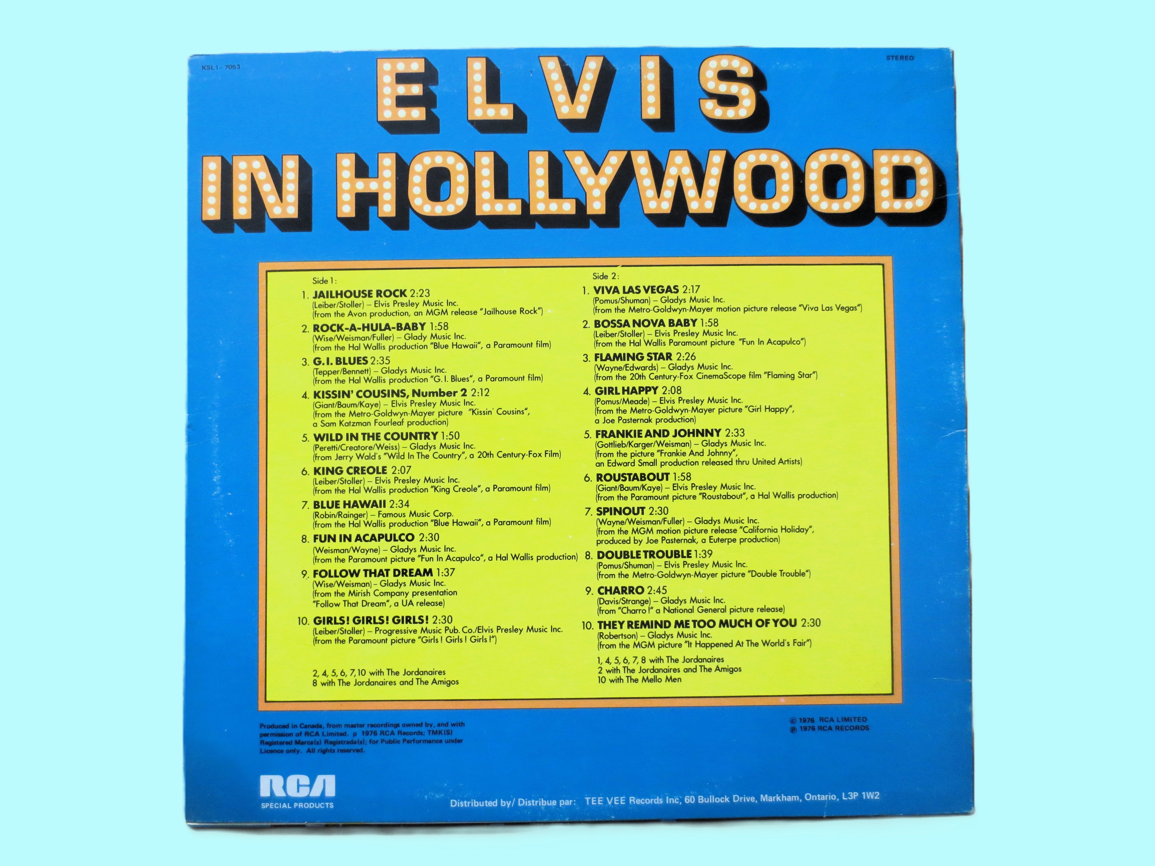 Elvis Presley – Elvis in Hollywood (1977) Vinyl LP