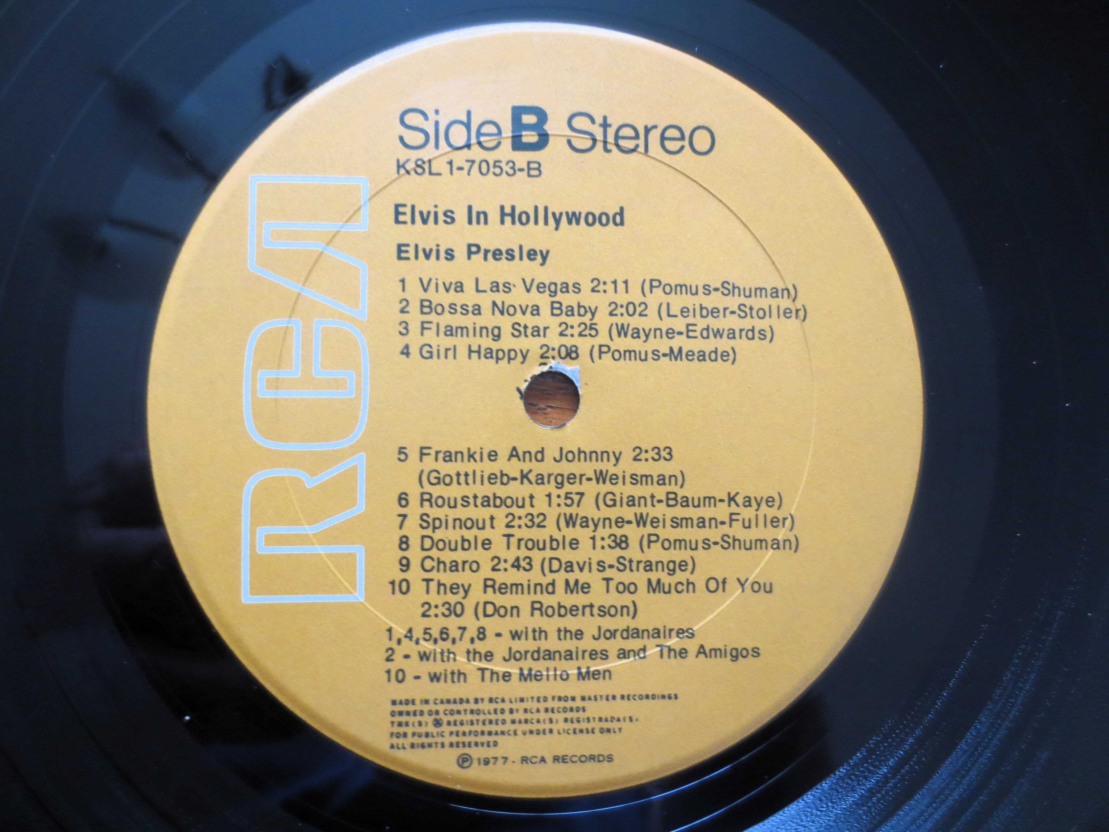 Elvis Presley – Elvis in Hollywood (1977) Vinyl LP