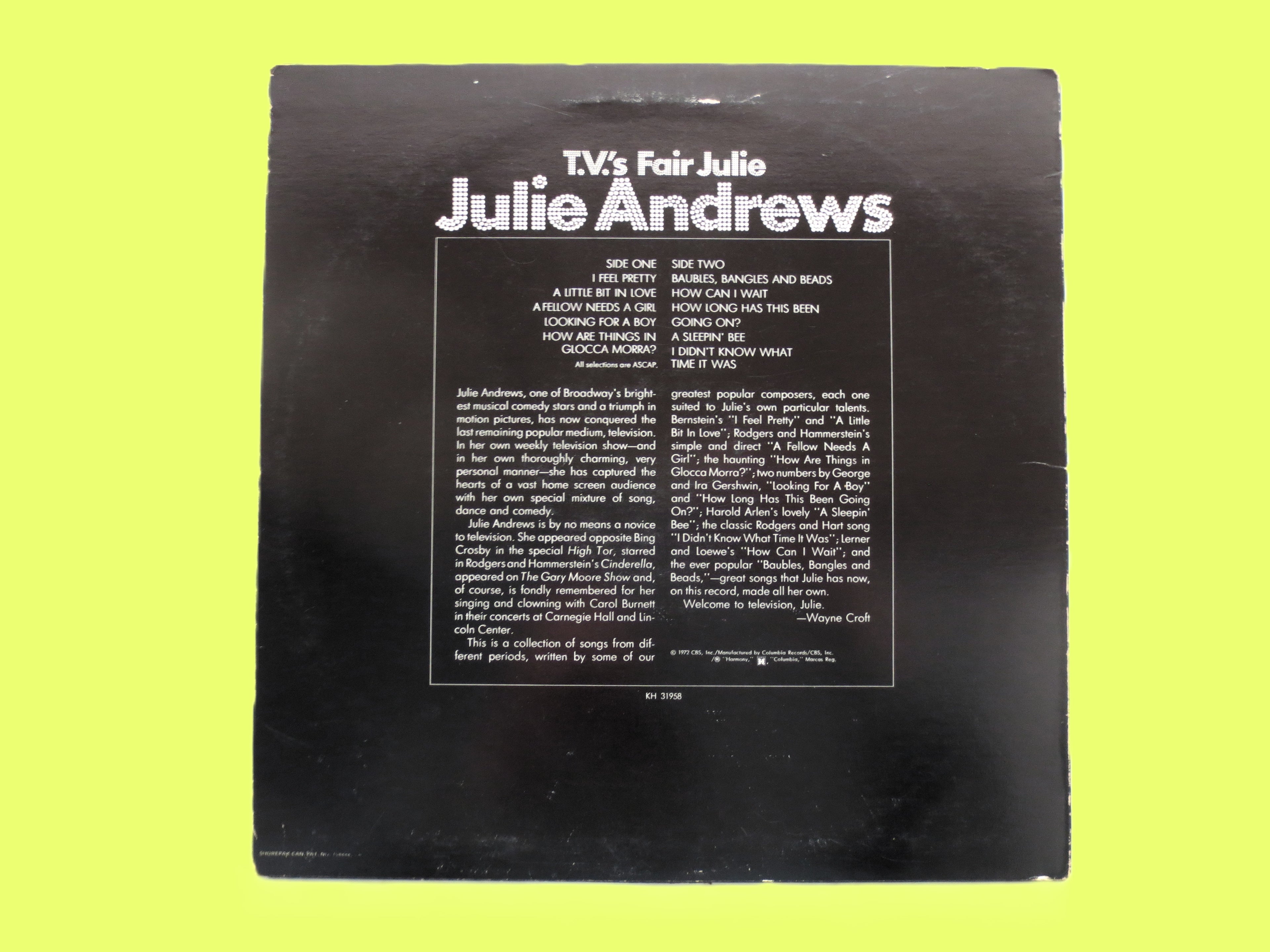Julie Andrews – TV's Fair Julie (1972) Vinyl LP