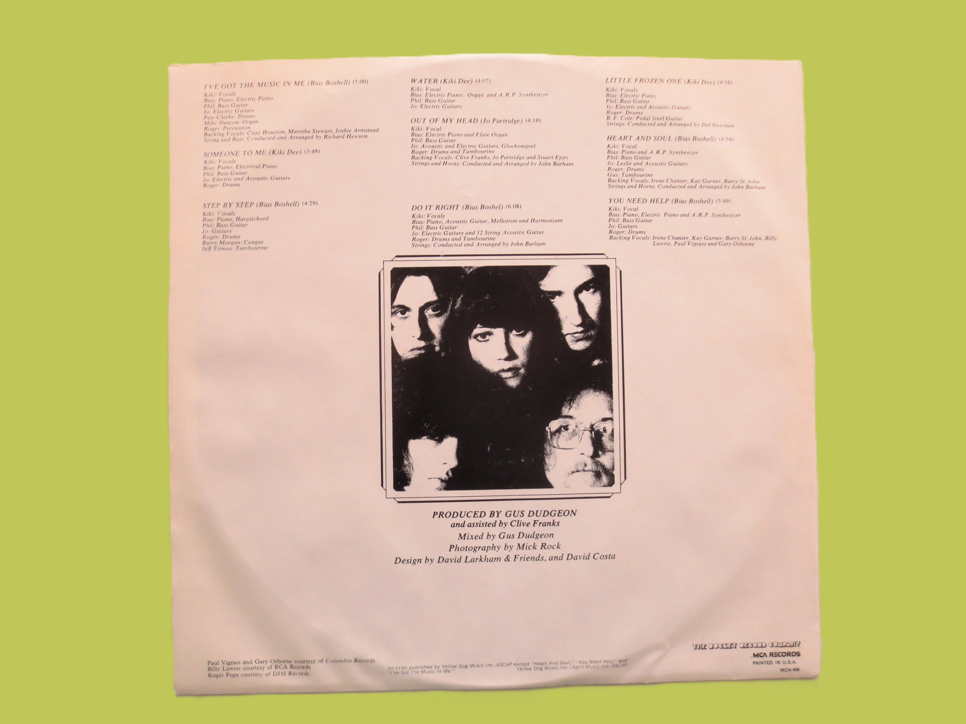 Kiki Dee Band – I've Got the Music in Me (1974) Vinyl LP
