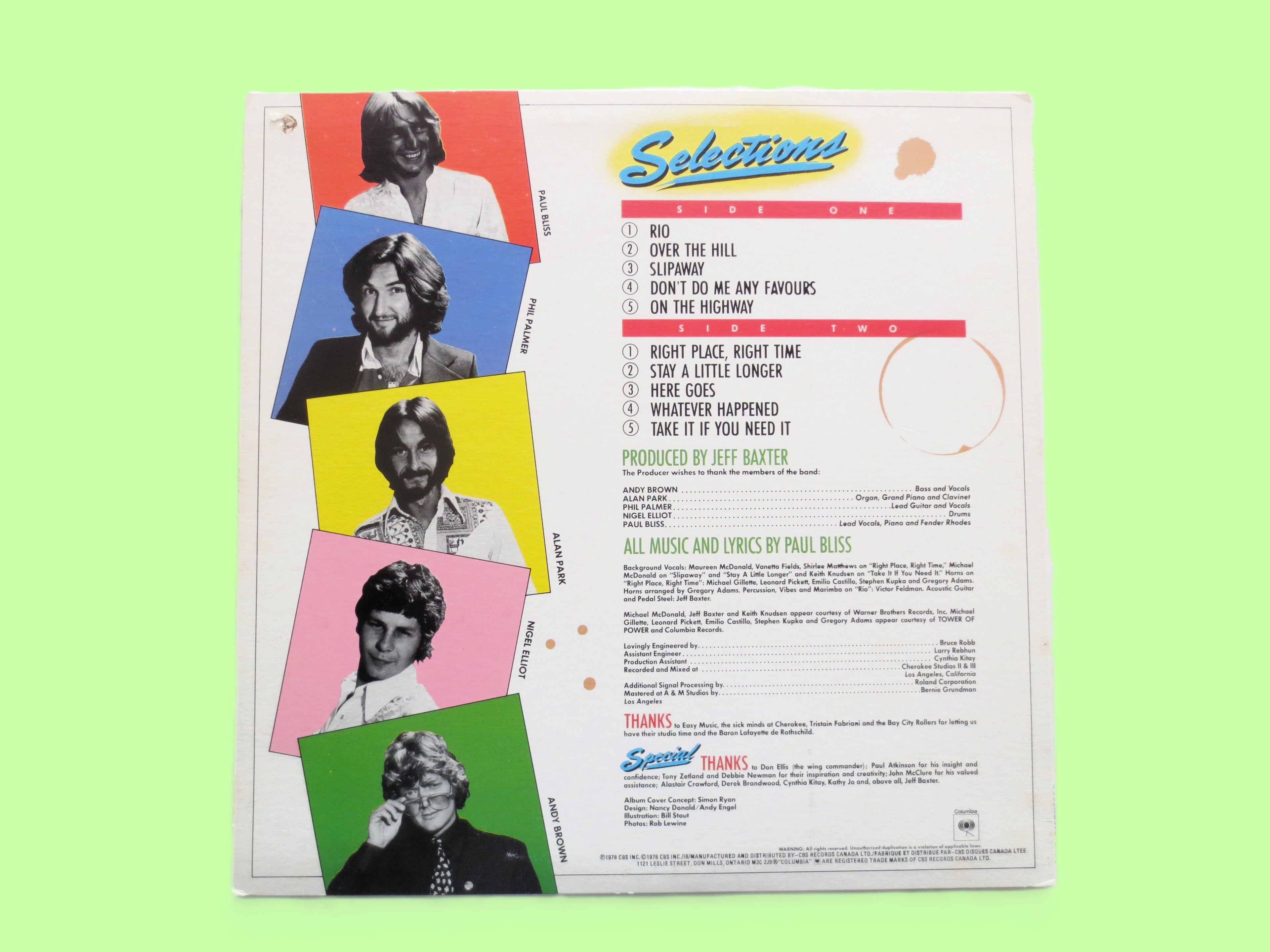 The Bliss Band – Dinner with Raoul (1978) Vinyl LP