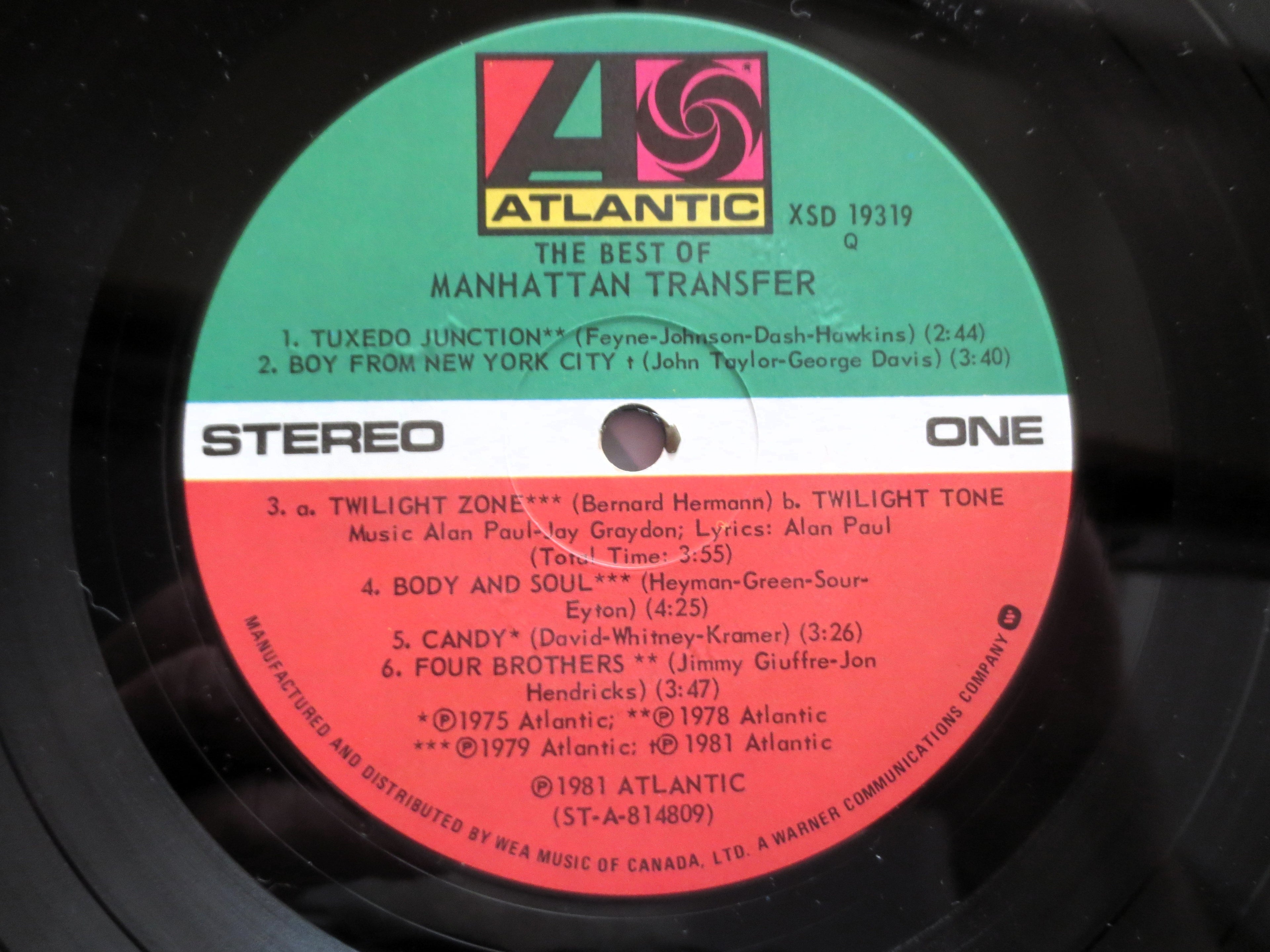 The Manhattan Transfer – The Best of the Manhattan Transfer (1981) Vinyl LP