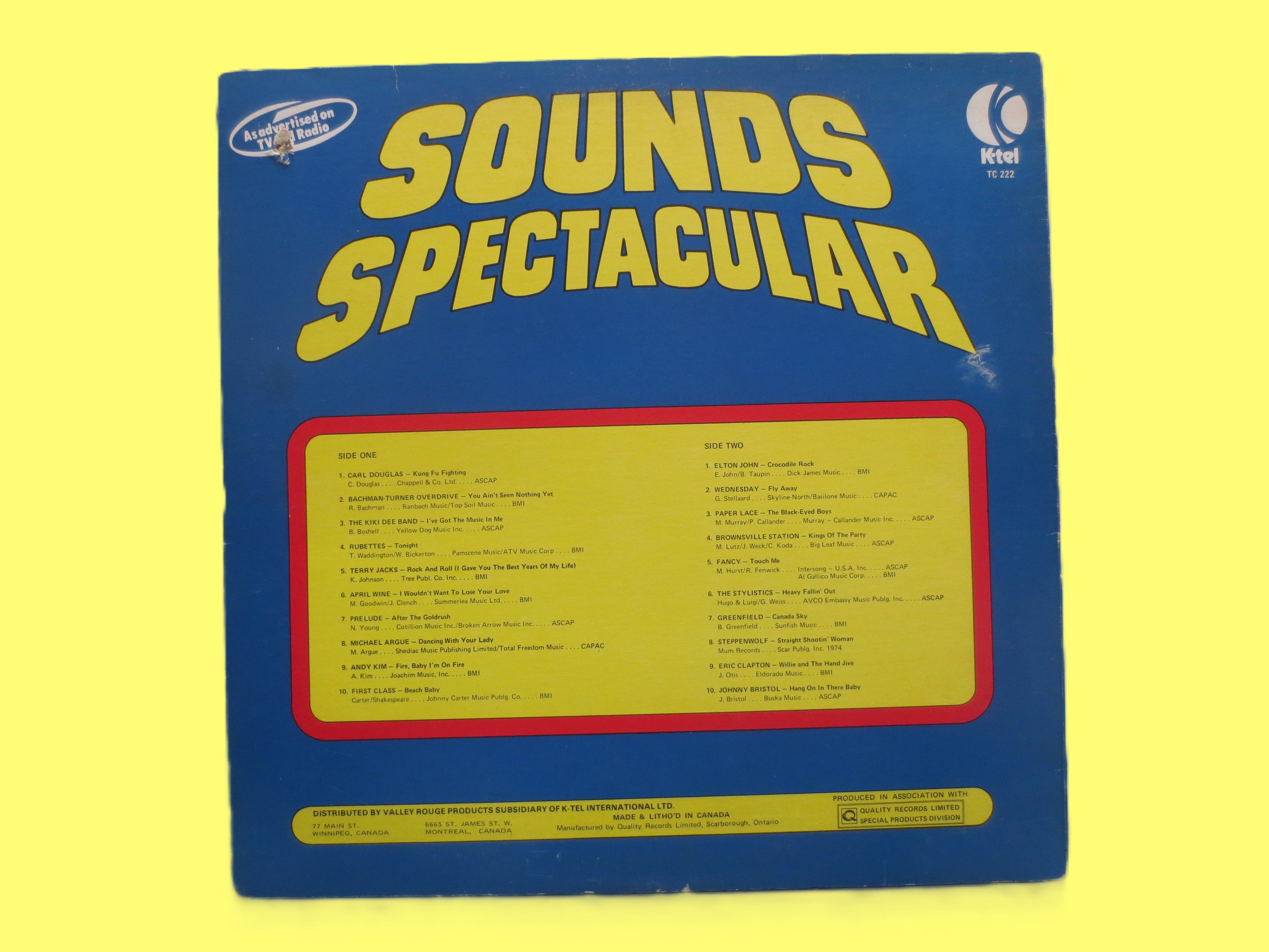K-Tel – Sounds Spectacular (1974) Vinyl LP