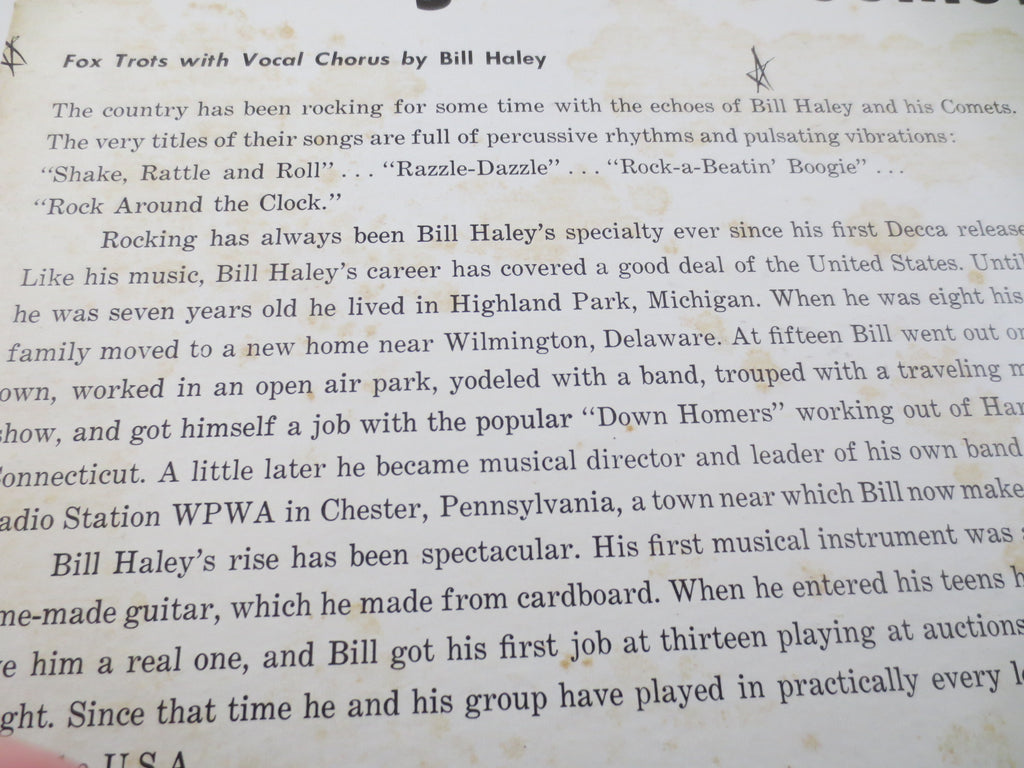 Bill Haley and the Comets – Rock and Roll (1955) Vinyl LP