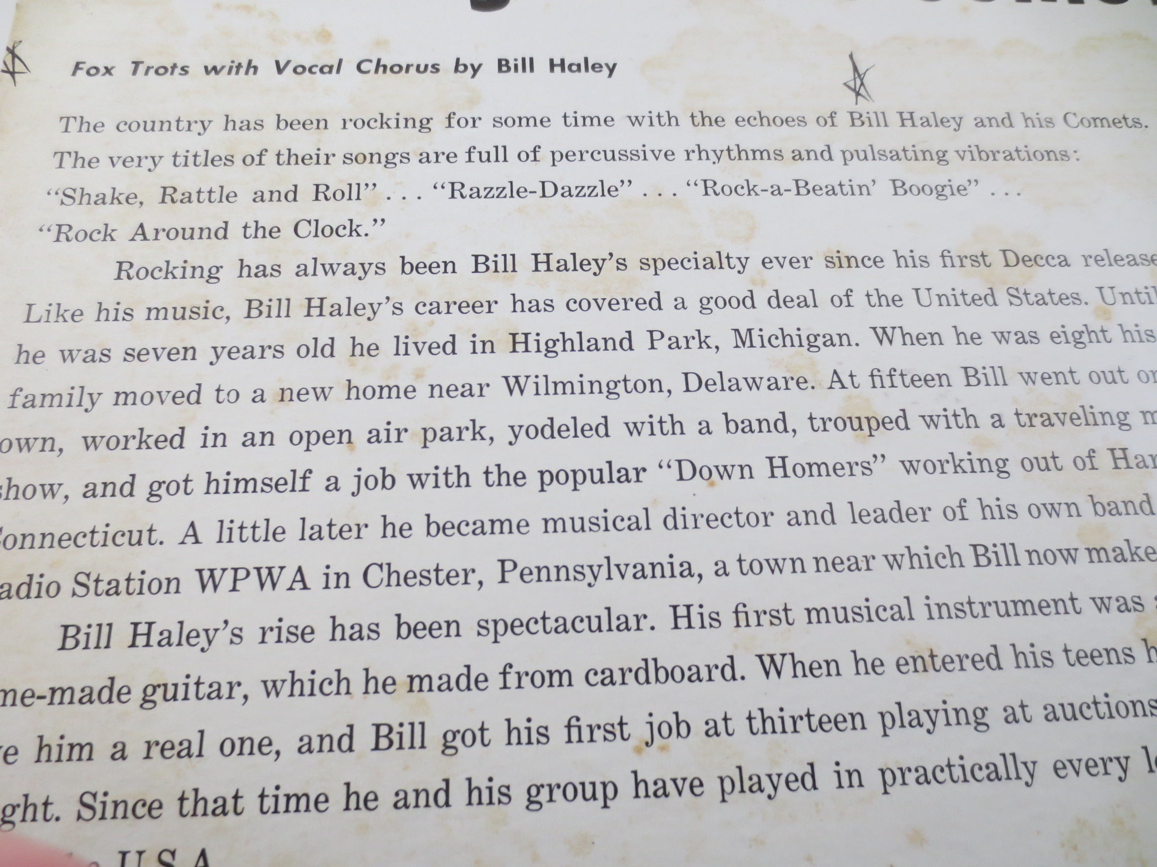 BILL HALEY, and the COMETS, Rock and Roll, Vintage Vinyl, Bill Haley Record, Bill Haley Lp, Lps, Vinyl Albums, Vintage Records, 1955 Records