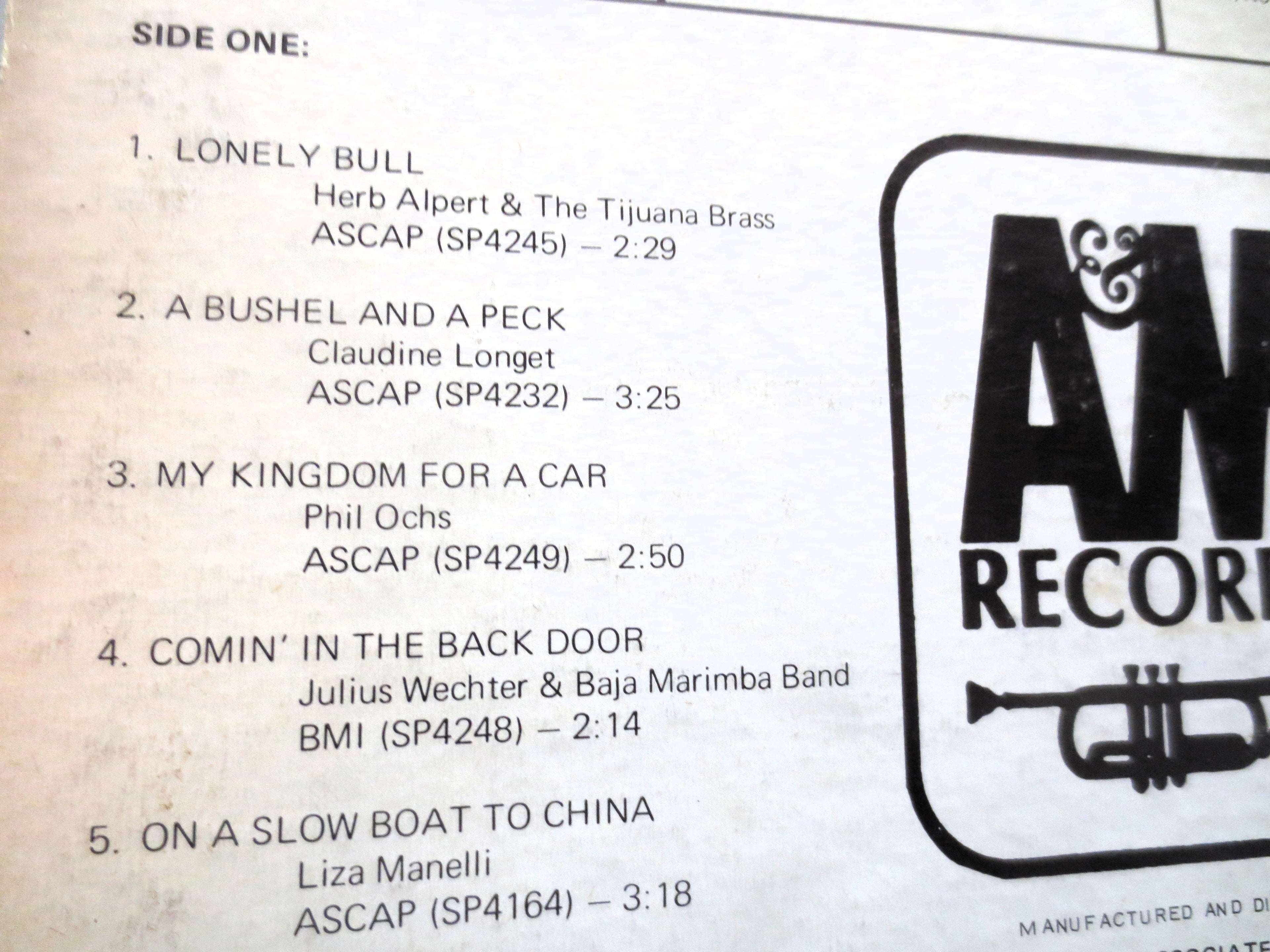 Cream of the Cream – A&M Records (c.1969) Vinyl LP