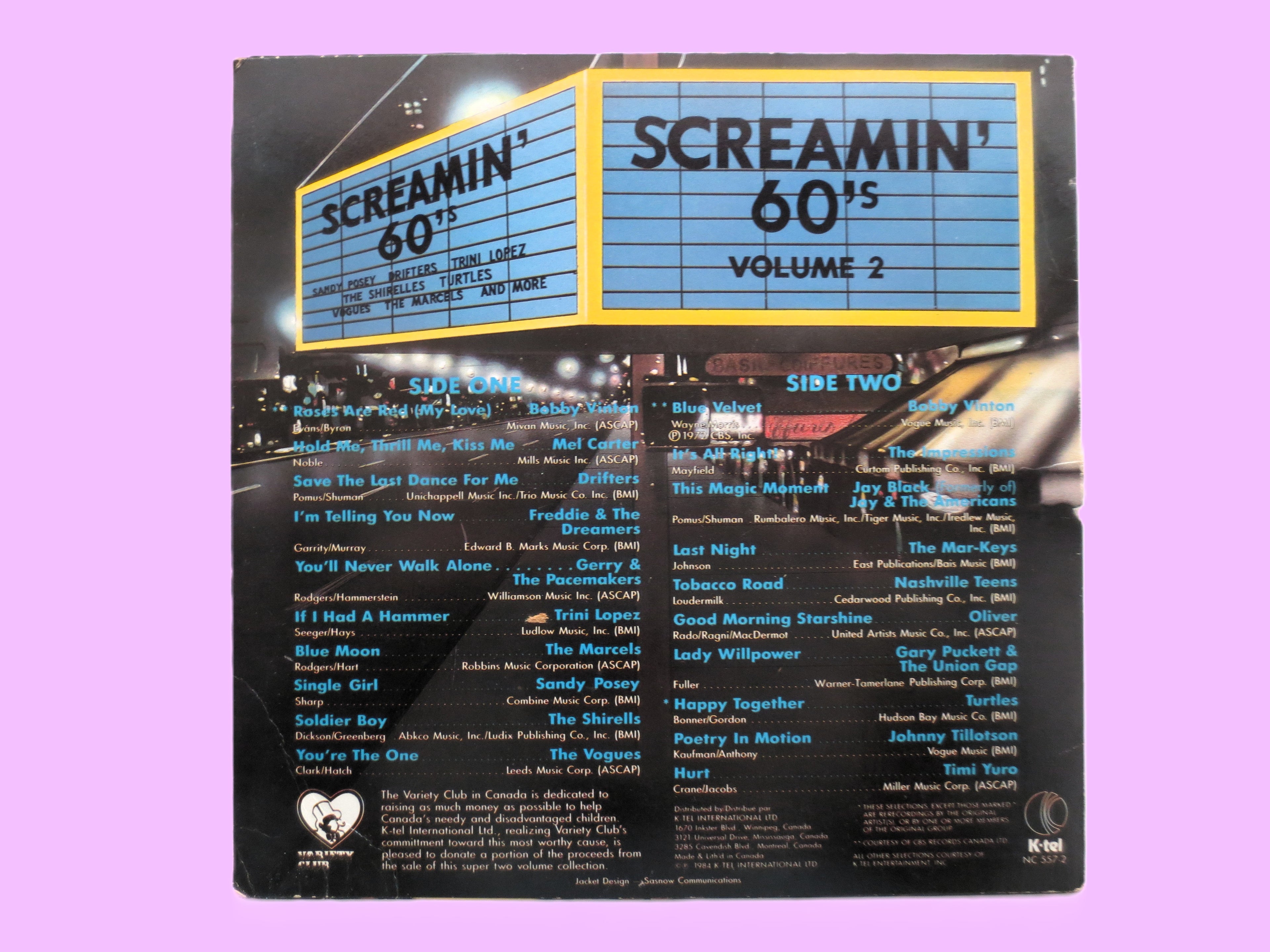 K-Tel – Screamin’ 60s Volume 2 (1984) Vinyl LP