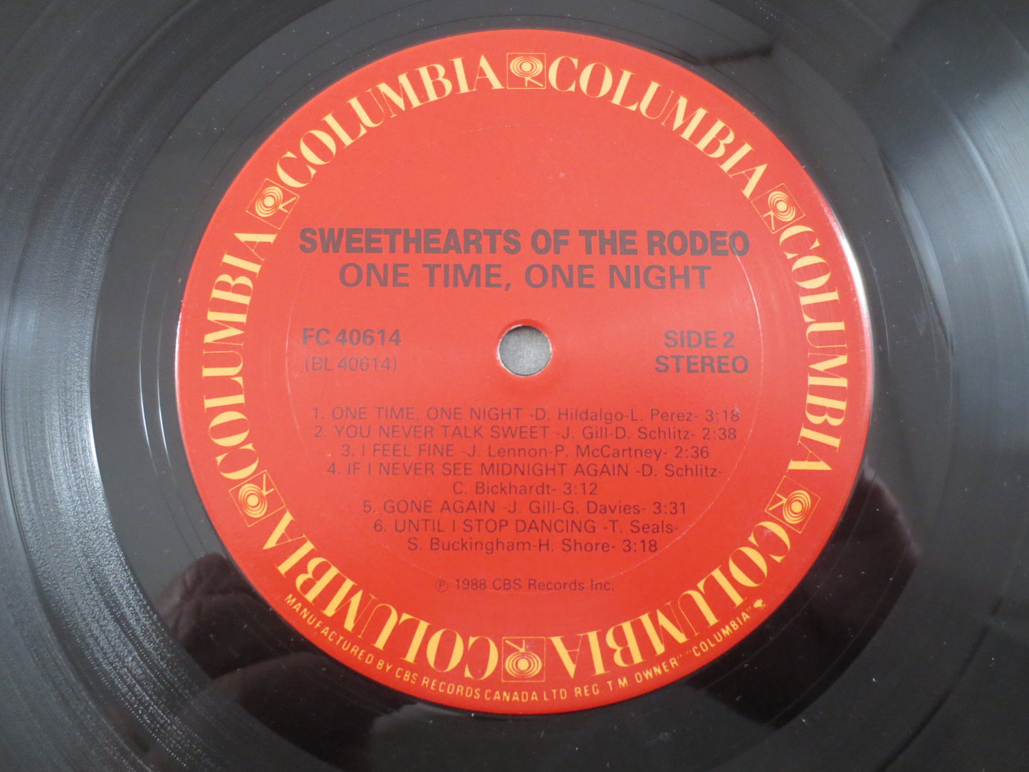 SWEETHEARTS of the RODEO, SWEETHEARTS Record, One Time One Night, Country Music Lp, Classic Country Lp, Country, Vintage Record, 1987 Record