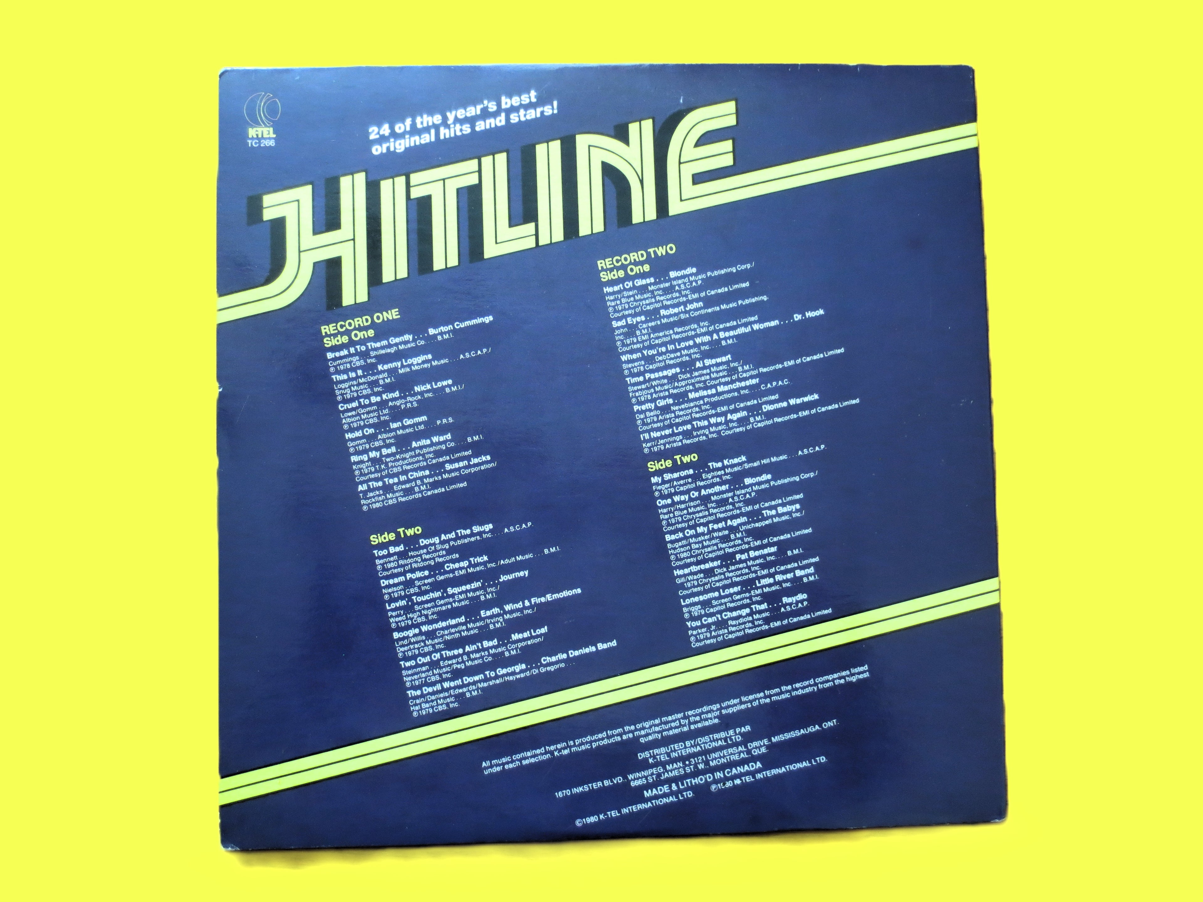 K-Tel – Hitline (1980) Vinyl 2xLP