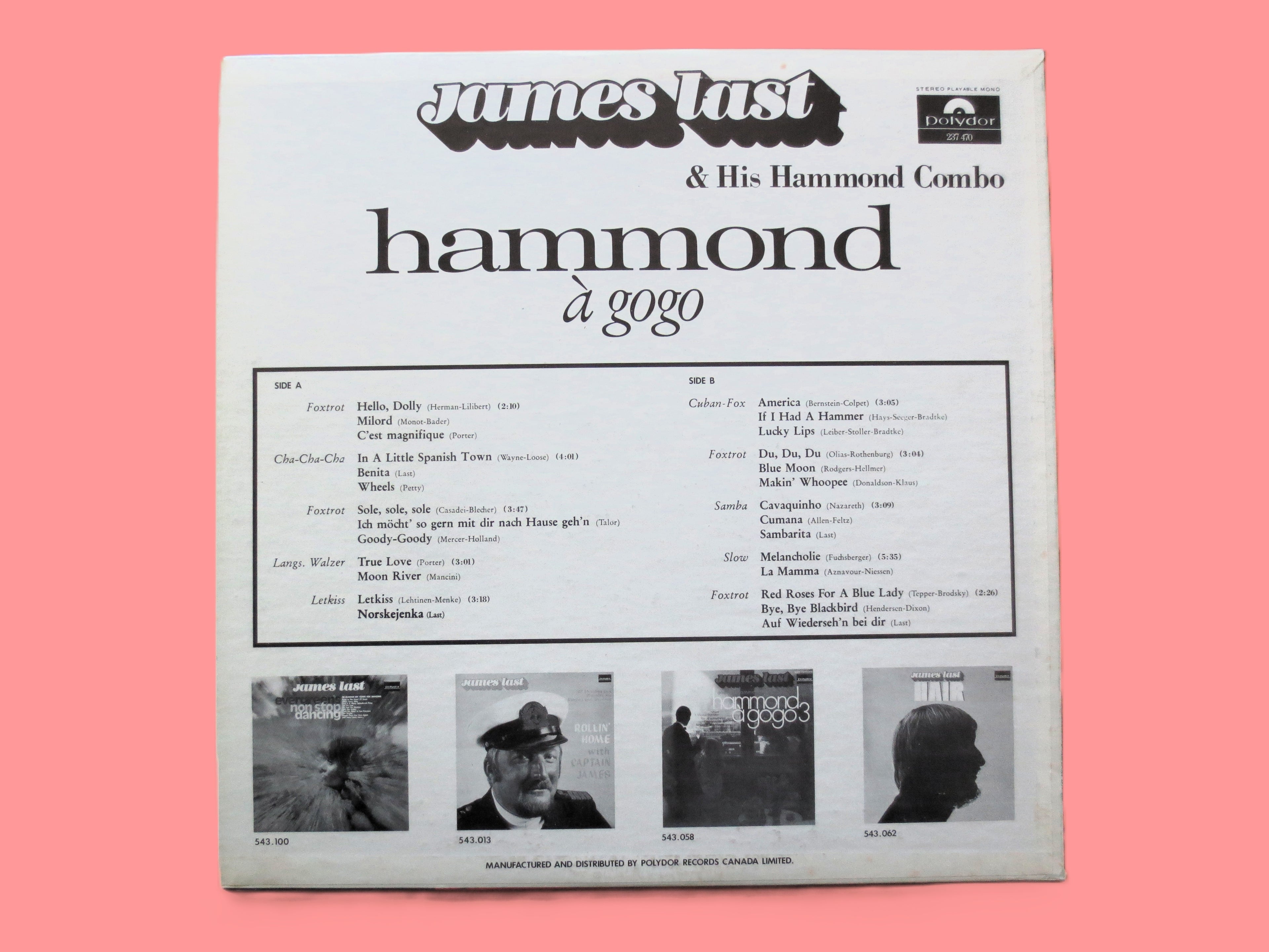 James Last – Hammond a'GoGo (1965) Vinyl LP