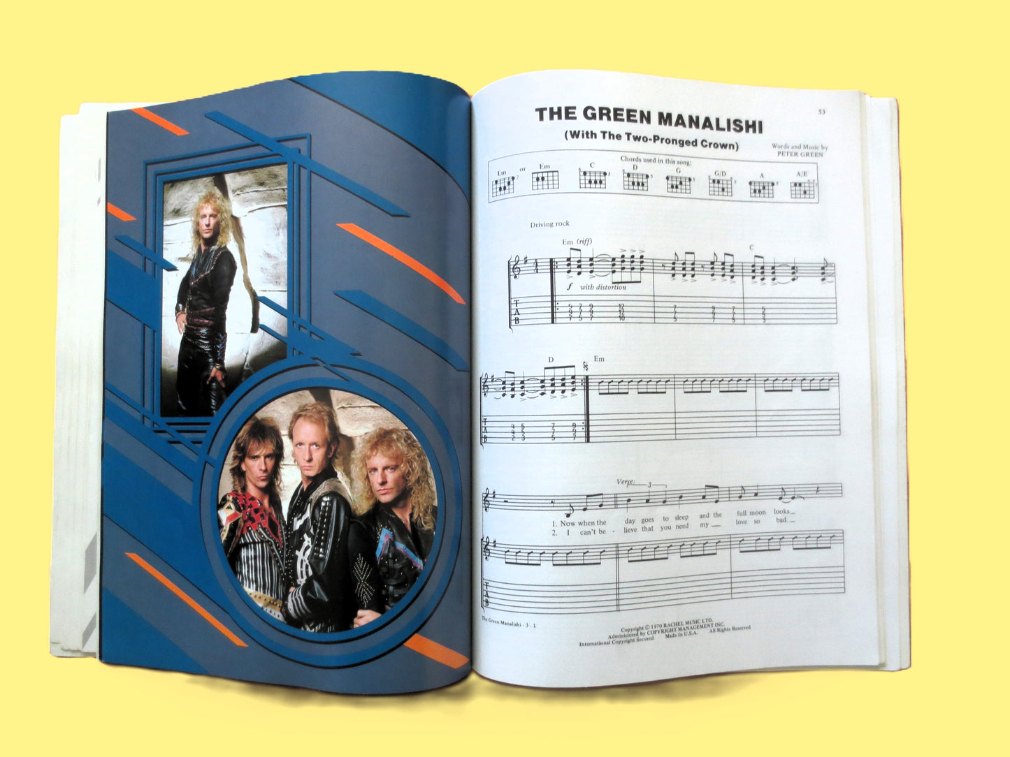 JUDAS PRIEST, Classics, Sheet Music Book, 1987 Songbook