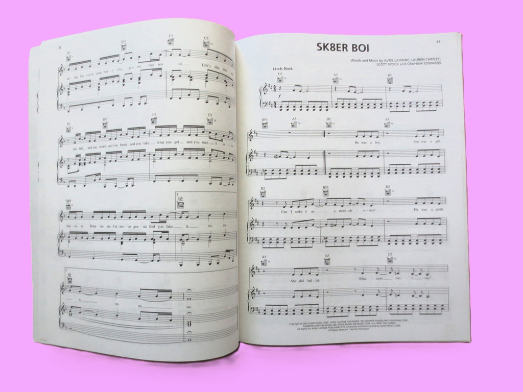 Avril Lavigne – Let Go Sheet Music Book (2002)