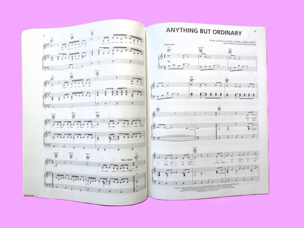 Avril Lavigne – Let Go Sheet Music Book (2002)