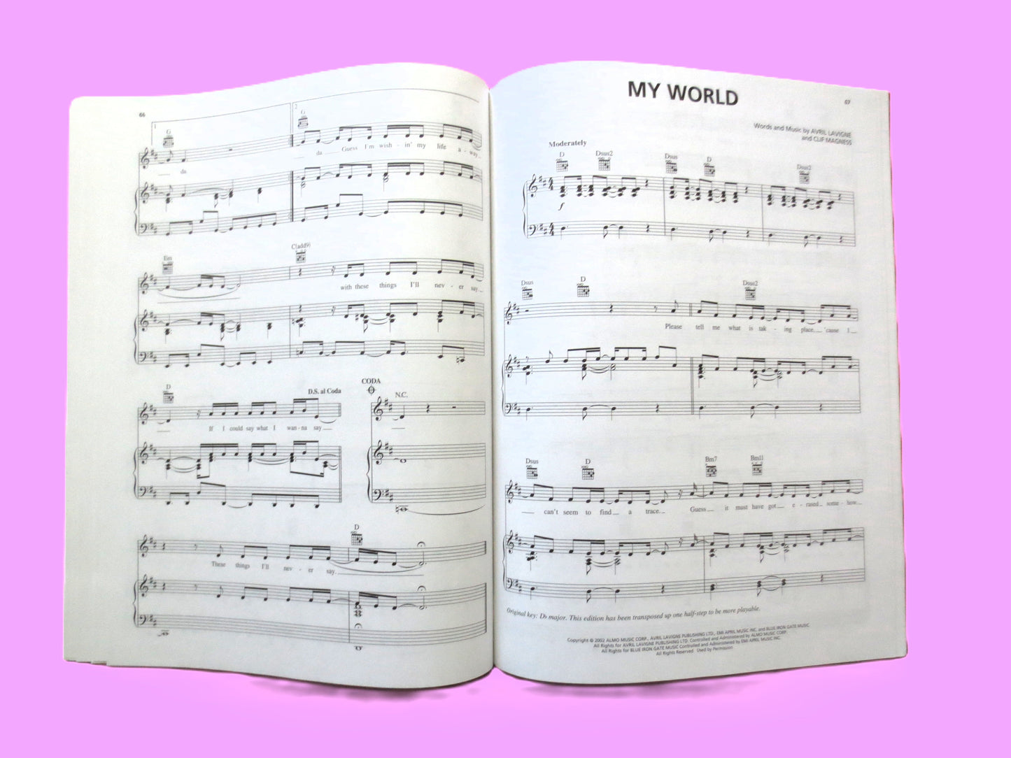 AVRIL LAVIGNE, Let Go, Sheet Music Book, 2002 Songbook