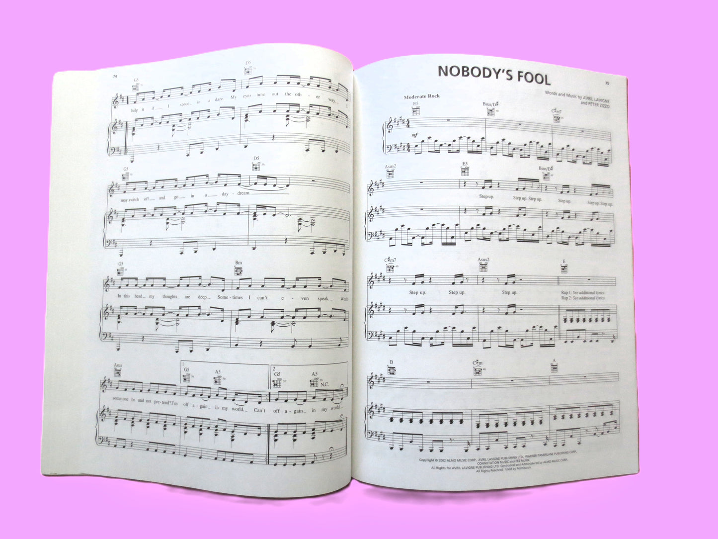 AVRIL LAVIGNE, Let Go, Sheet Music Book, 2002 Songbook