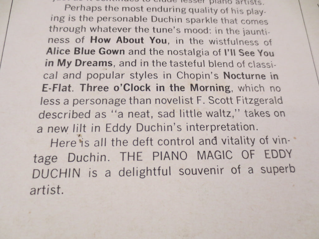 Eddy Duchin – Piano Magic (1967) Vinyl LP