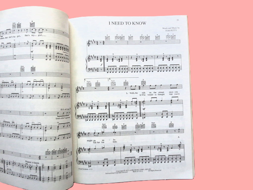 Tom Petty and the Heartbreakers – Greatest Hits Sheet Music Book (1994)