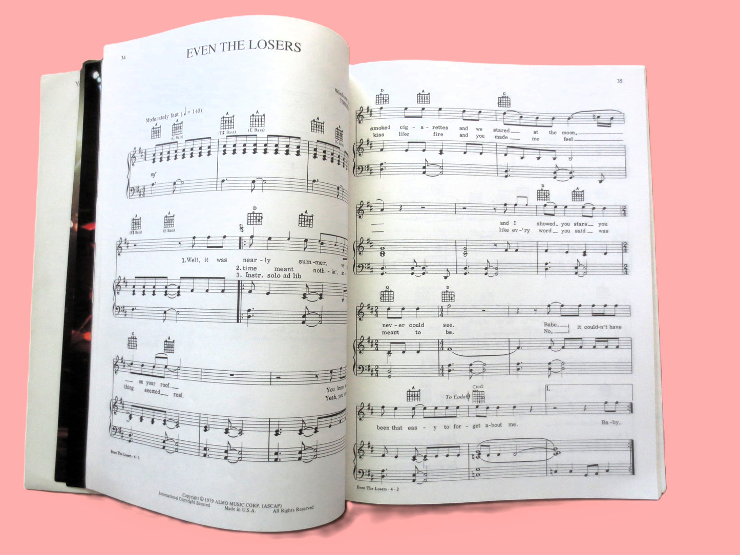 TOM PETTY, The Heartbreakers, Sheet Music Book, 1994 Songbook