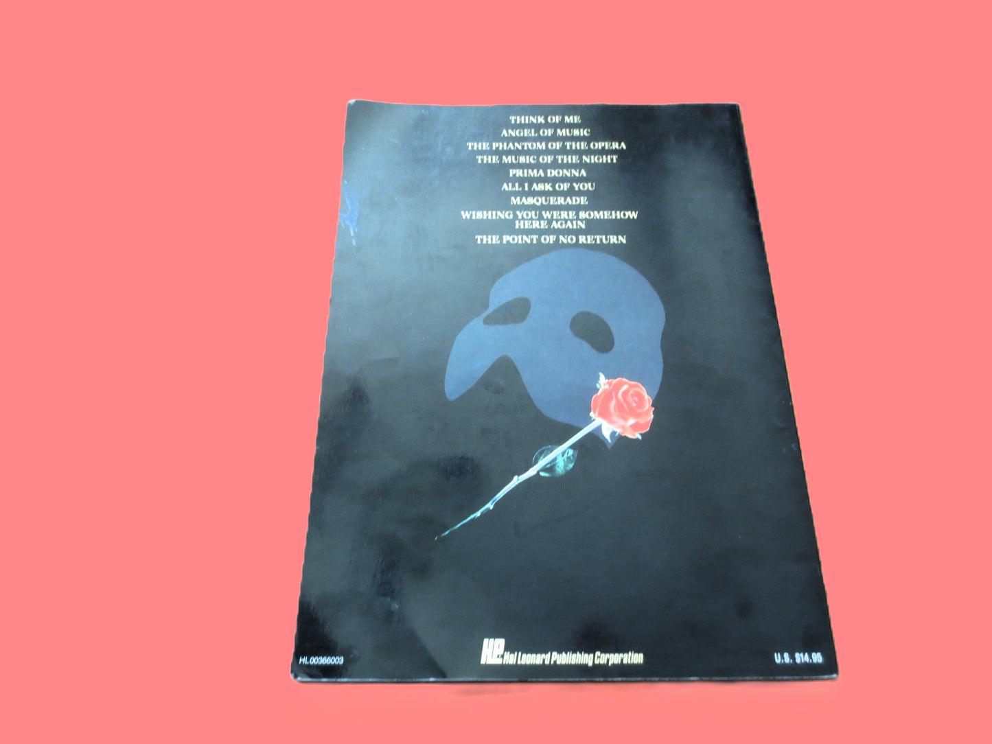 The PHANTOM of the OPERA, Sheet Music Book, 1988 Songbook