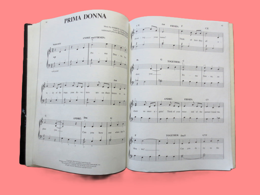 The Phantom of the Opera – Sheet Music Songbook (1988)