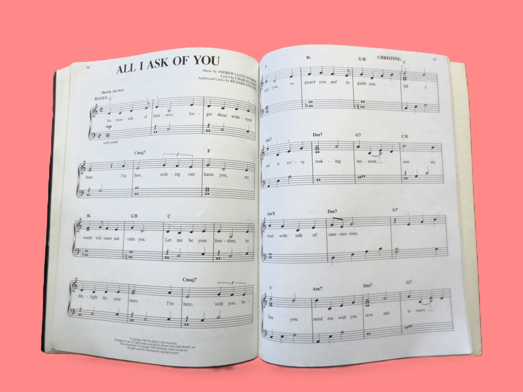 The Phantom of the Opera – Sheet Music Songbook (1988)