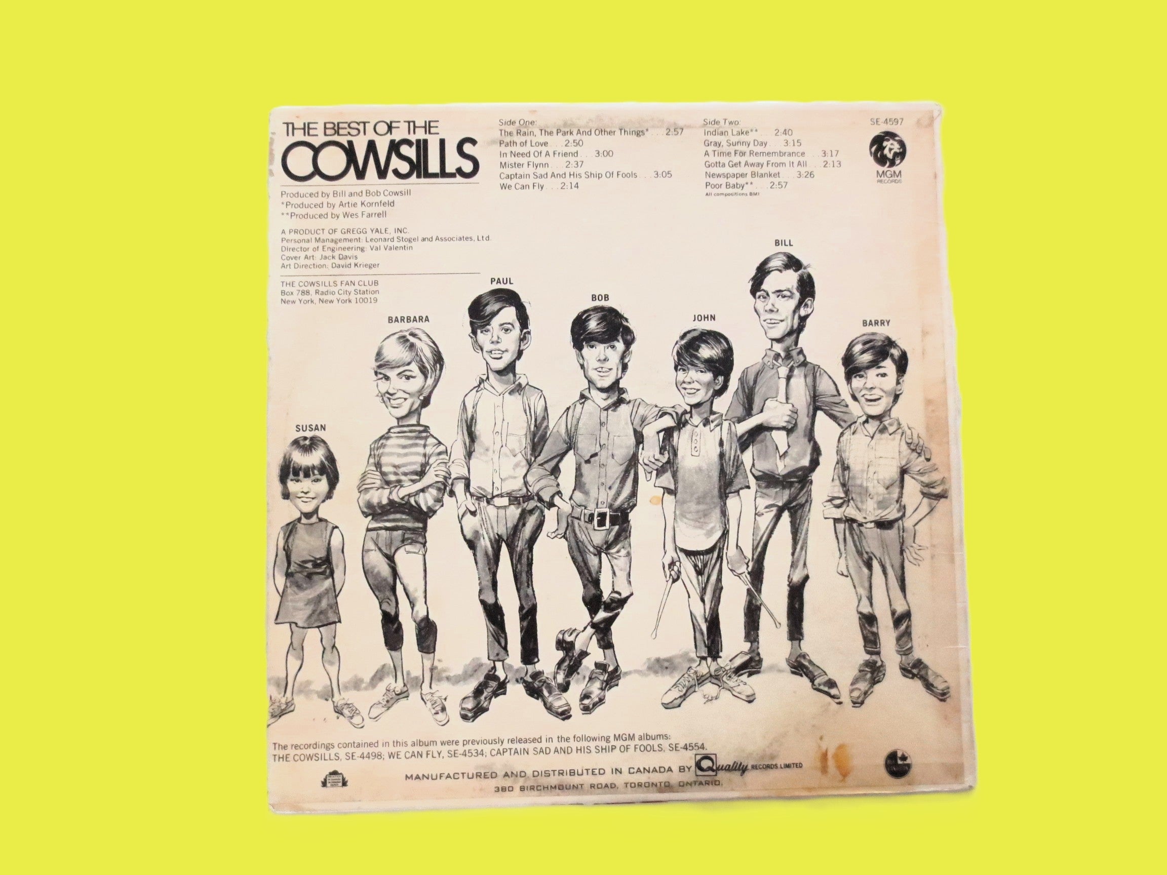 The Cowsills – The Best of the Cowsills (1969) Vinyl LP