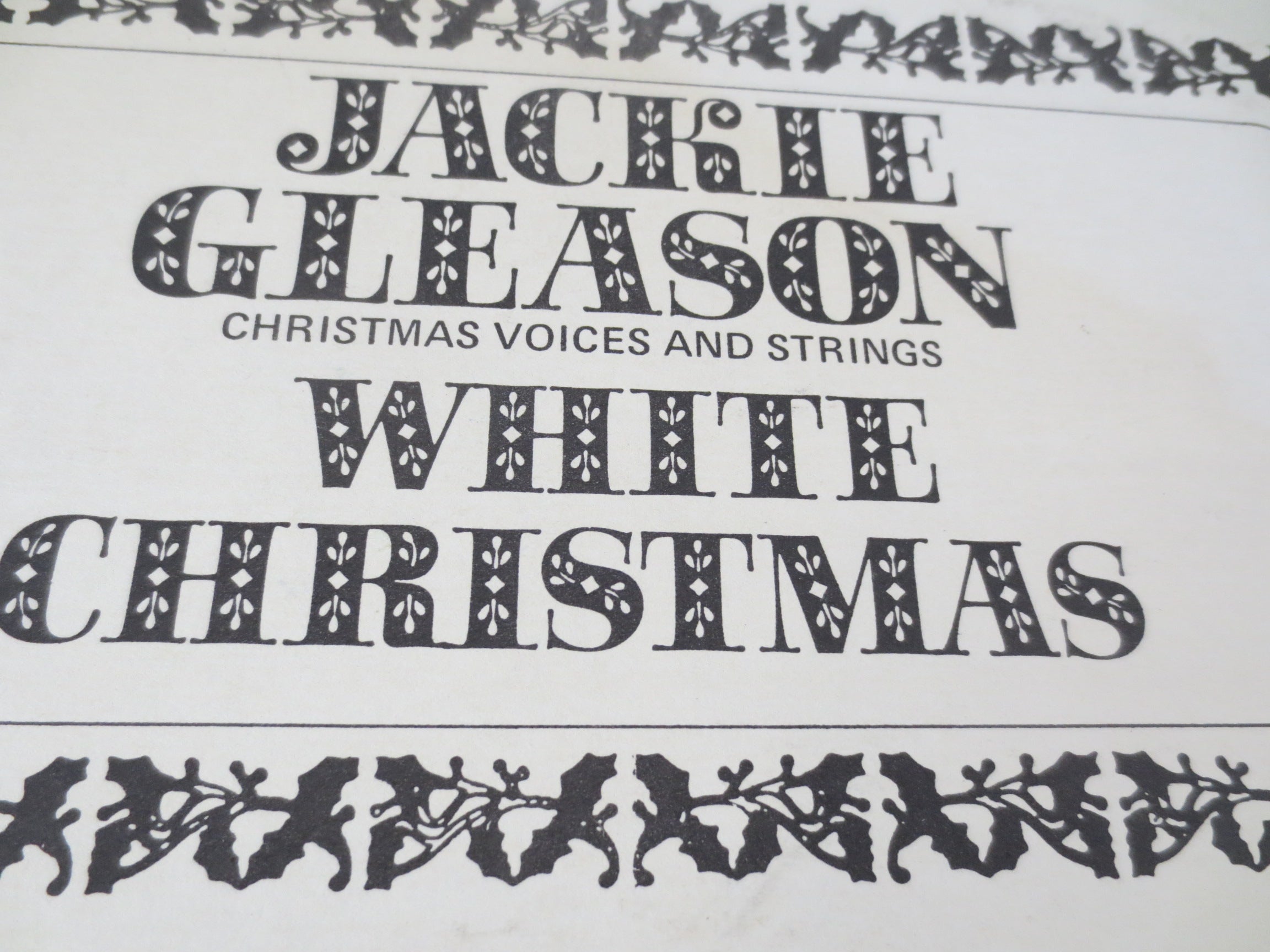 JACKIE GLEASON, White Christmas, Vintage Album, 1963 Record, Vinyl Lp