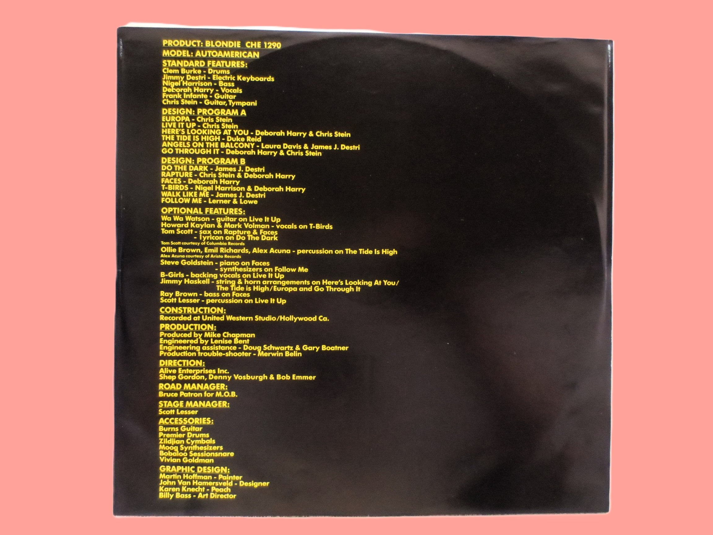 Blondie – AutoAmerican (1980) Vinyl LP