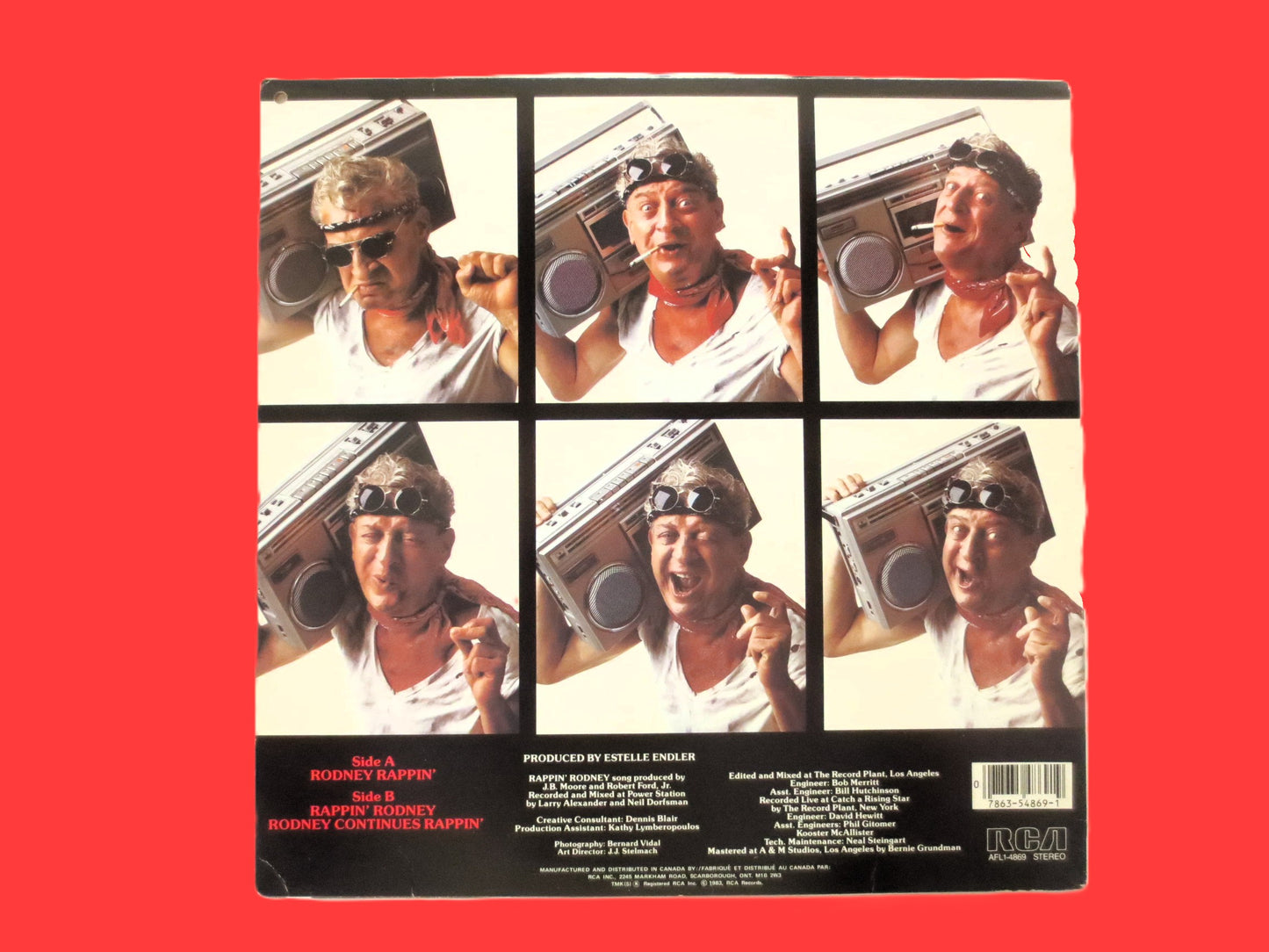 RODNEY DANGERFIELD, Rappin' Rodney, Comedy Album, 1983 Record, Vinyl Lp