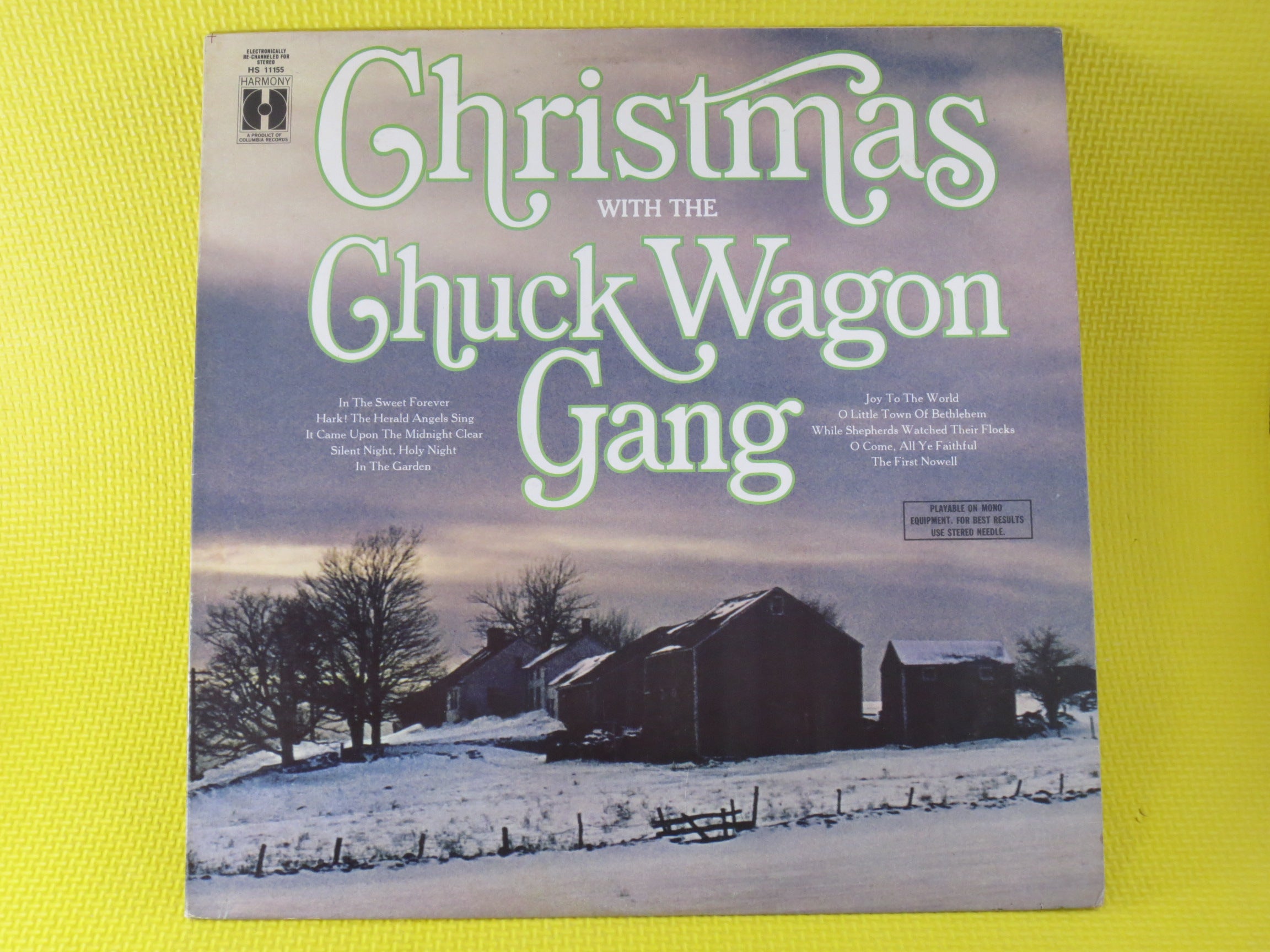 CHRISTMAS with The Chuck Wagon Gang, Vintage Album, 1963 Record, Vinyl Lp
