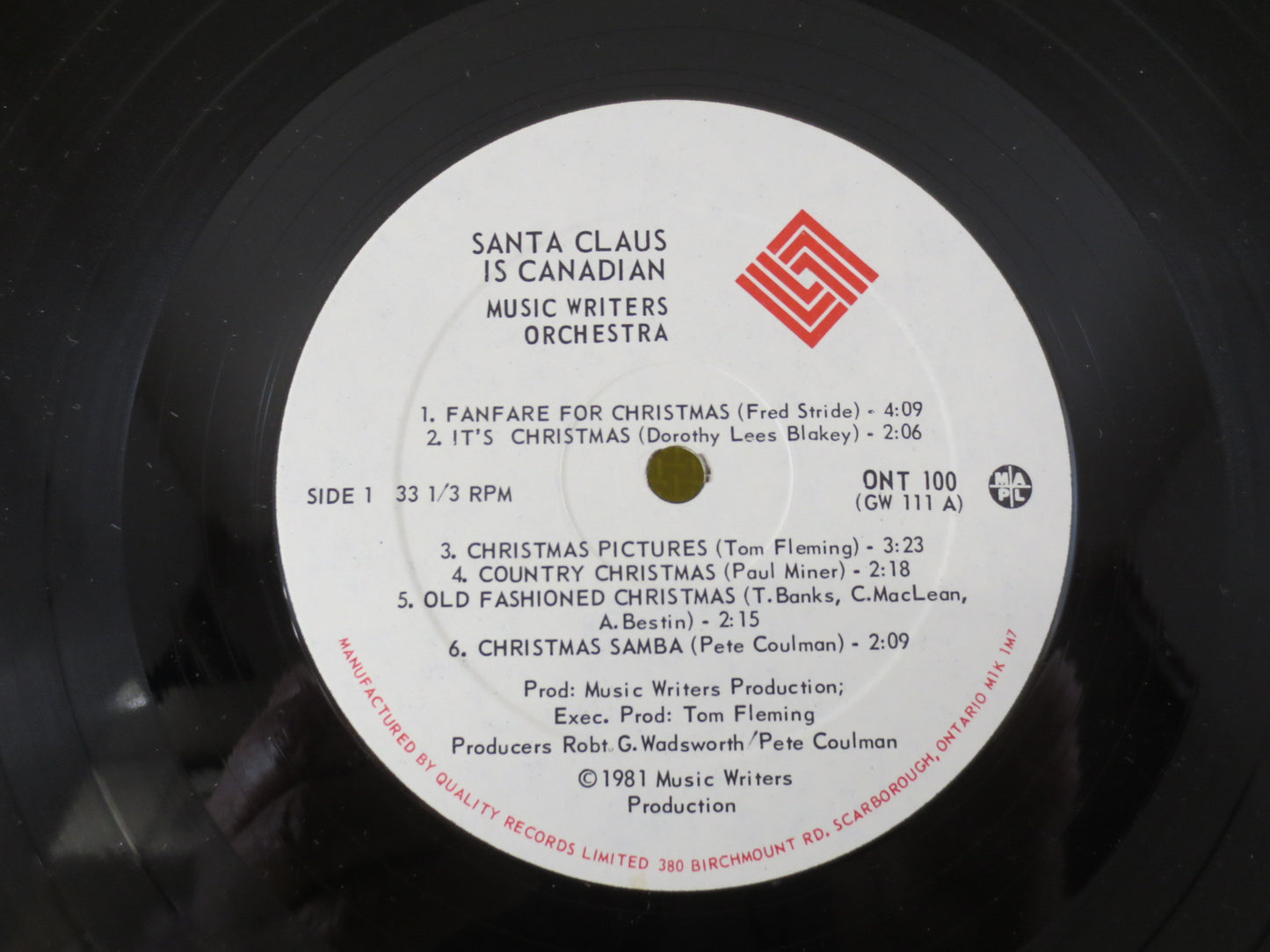 SANTA CLAUS Album, CANADIAN Album, Christmas Songs, Christmas Vinyl, Christmas Lp, Christmas Album, Christmas, Vintage Records, 1981 Records